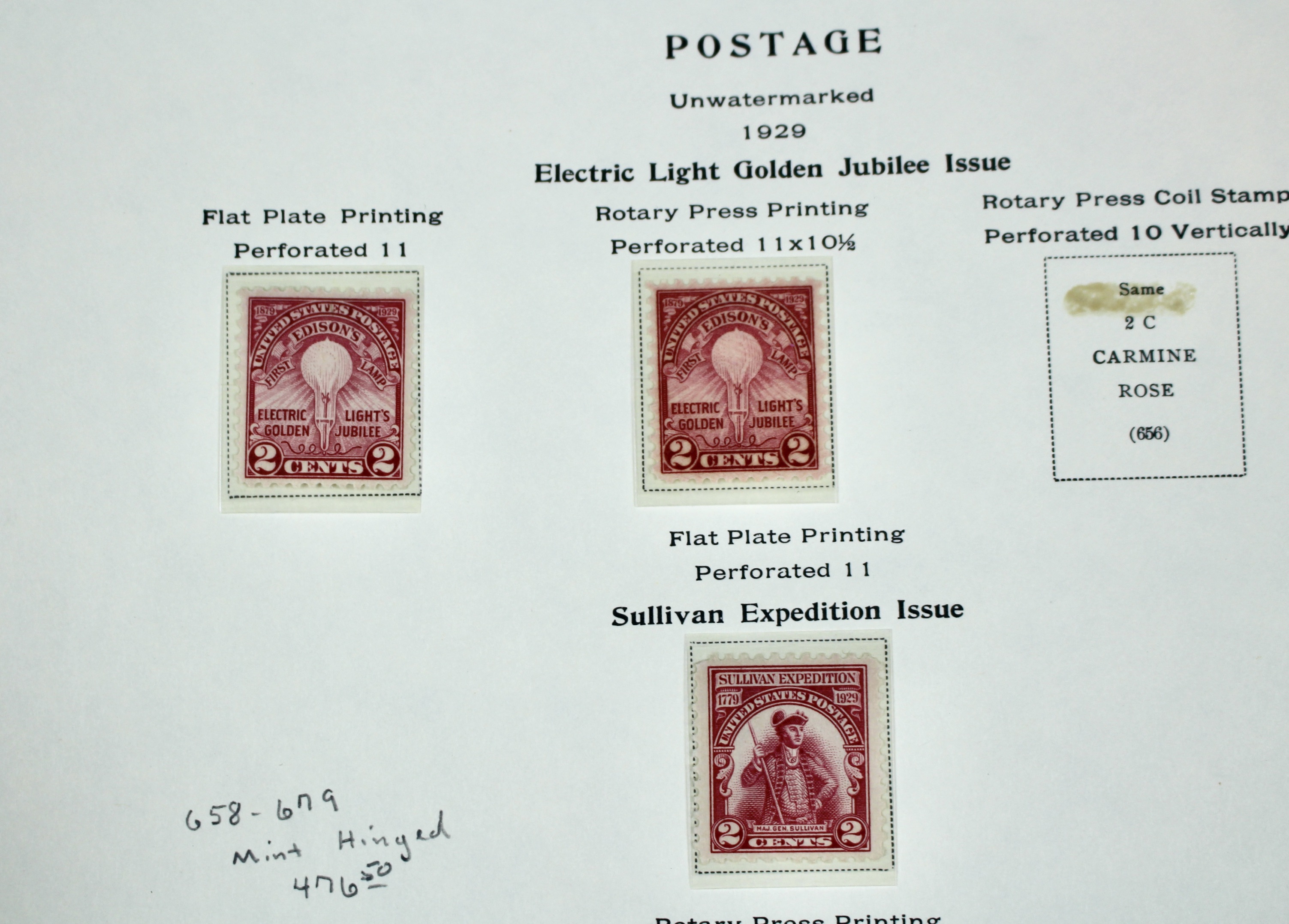 1929 Kansas-Nebraska Overprint Postage Stamp Set, MH