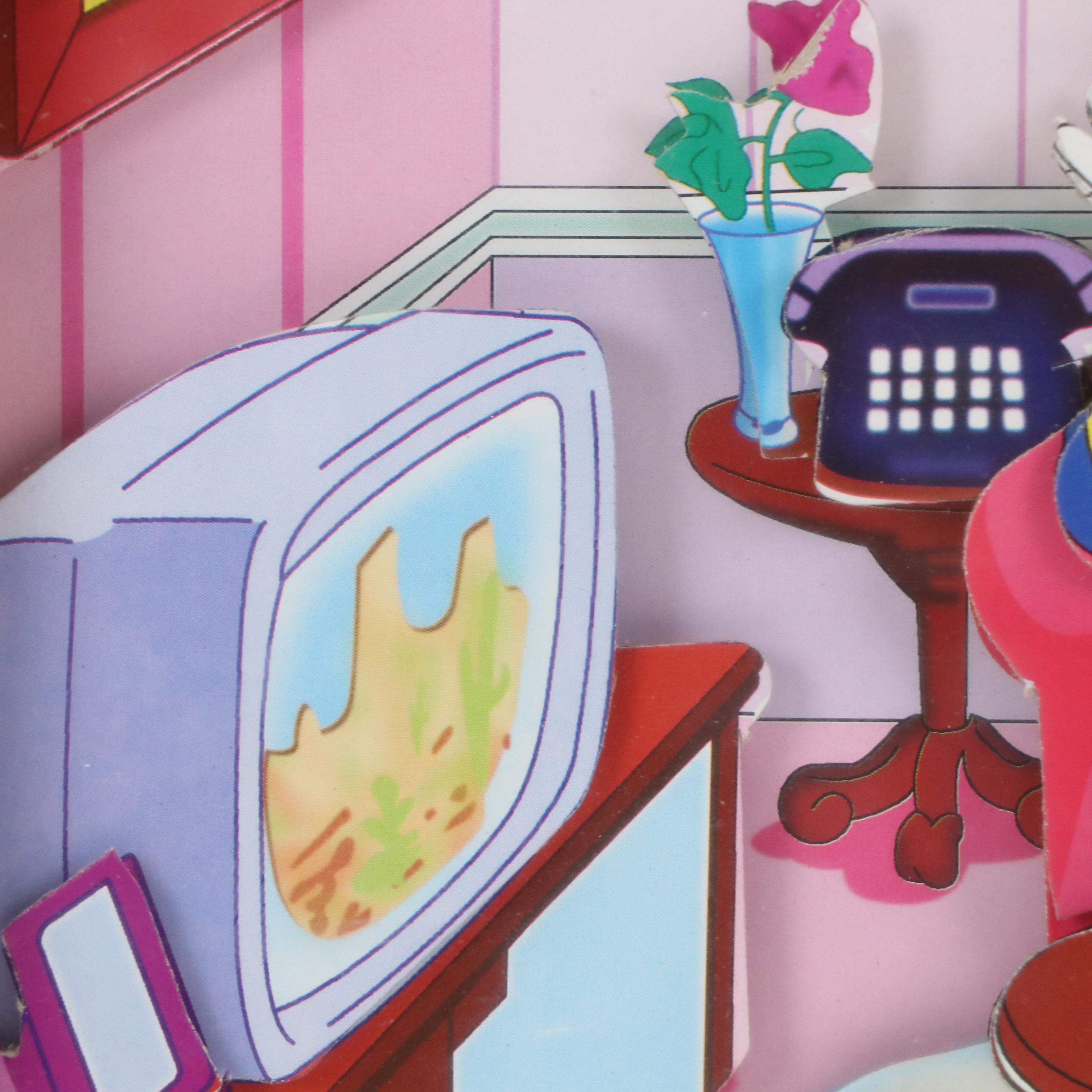 3-D Offset Lithograph of Donald Duck, Mickey Mouse, and Daisy, Late 20th Century