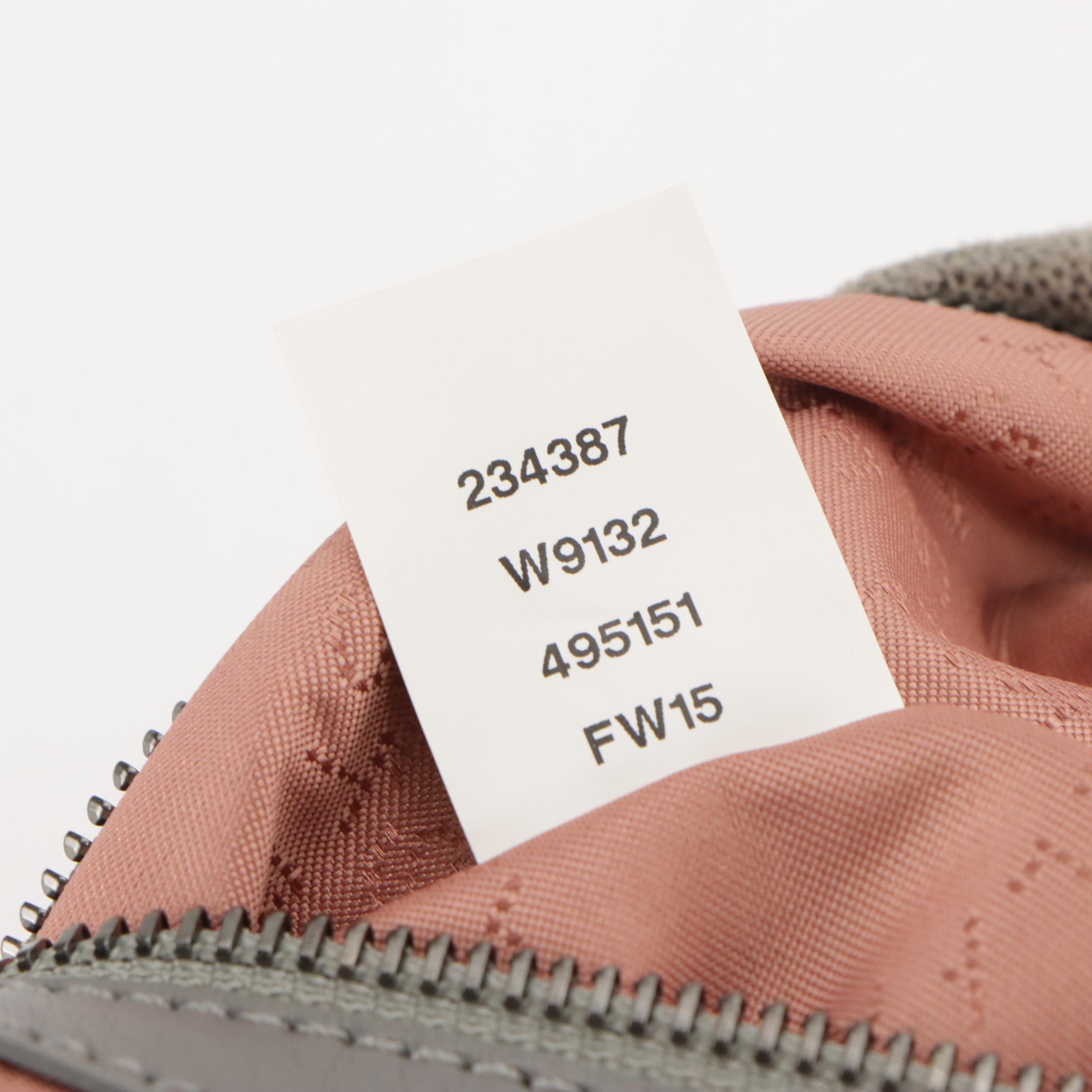 Stella Mccartney Large Falabella Chain Strap Bag in Gray Shaggy Deer Faux-Suede