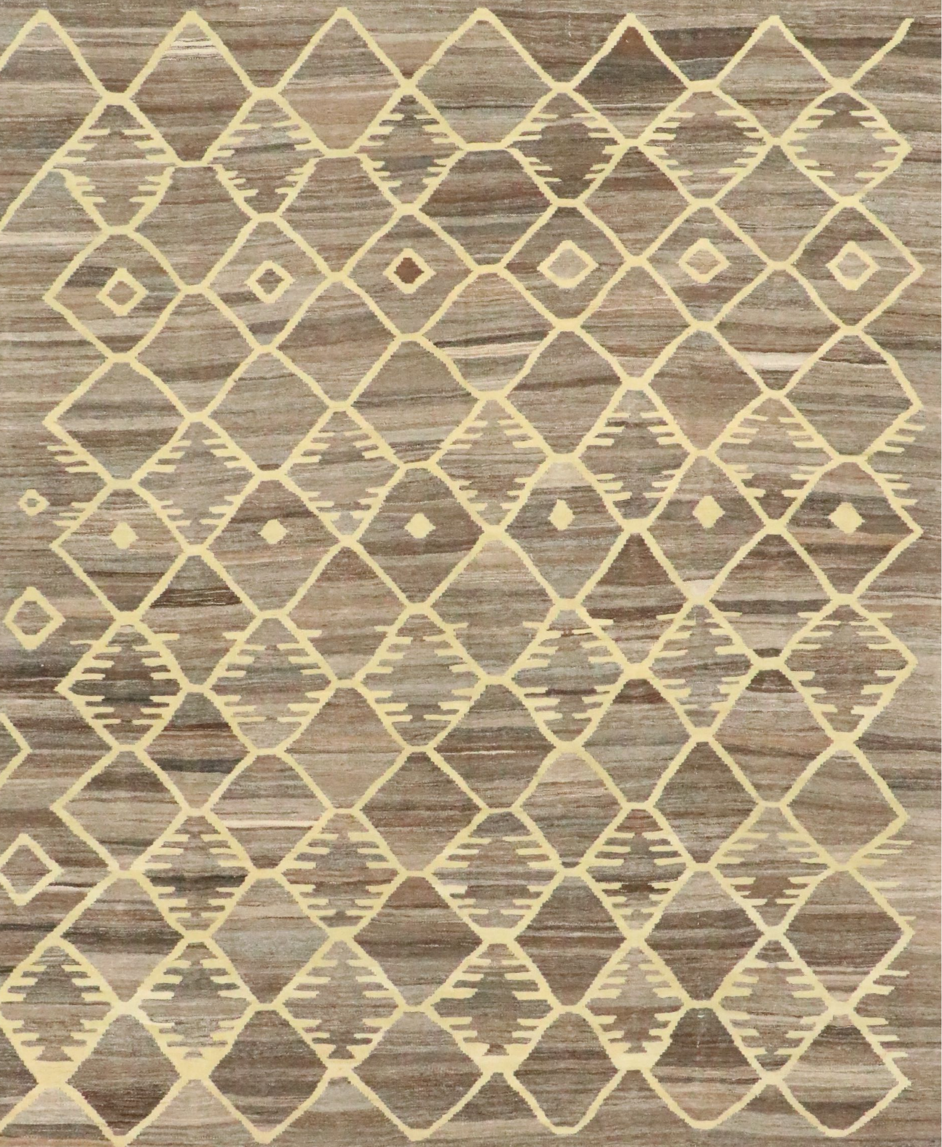 8'1 x 10'2 Handwoven Afghan Kilim Area Rug