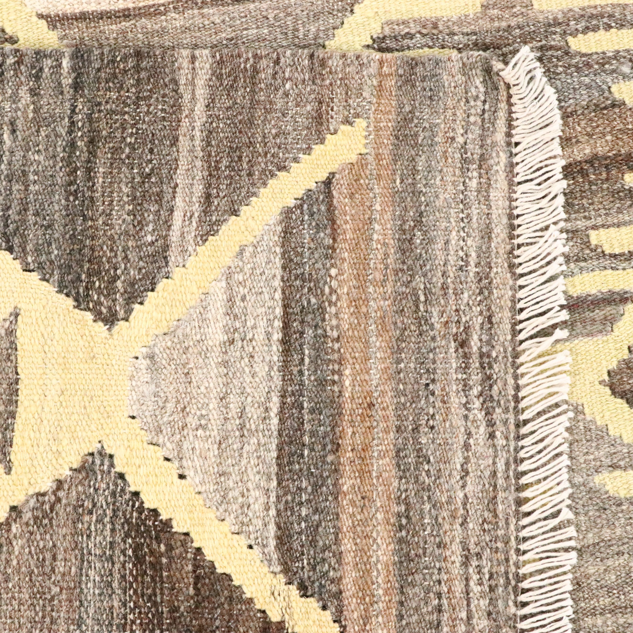 8'1 x 10'2 Handwoven Afghan Kilim Area Rug