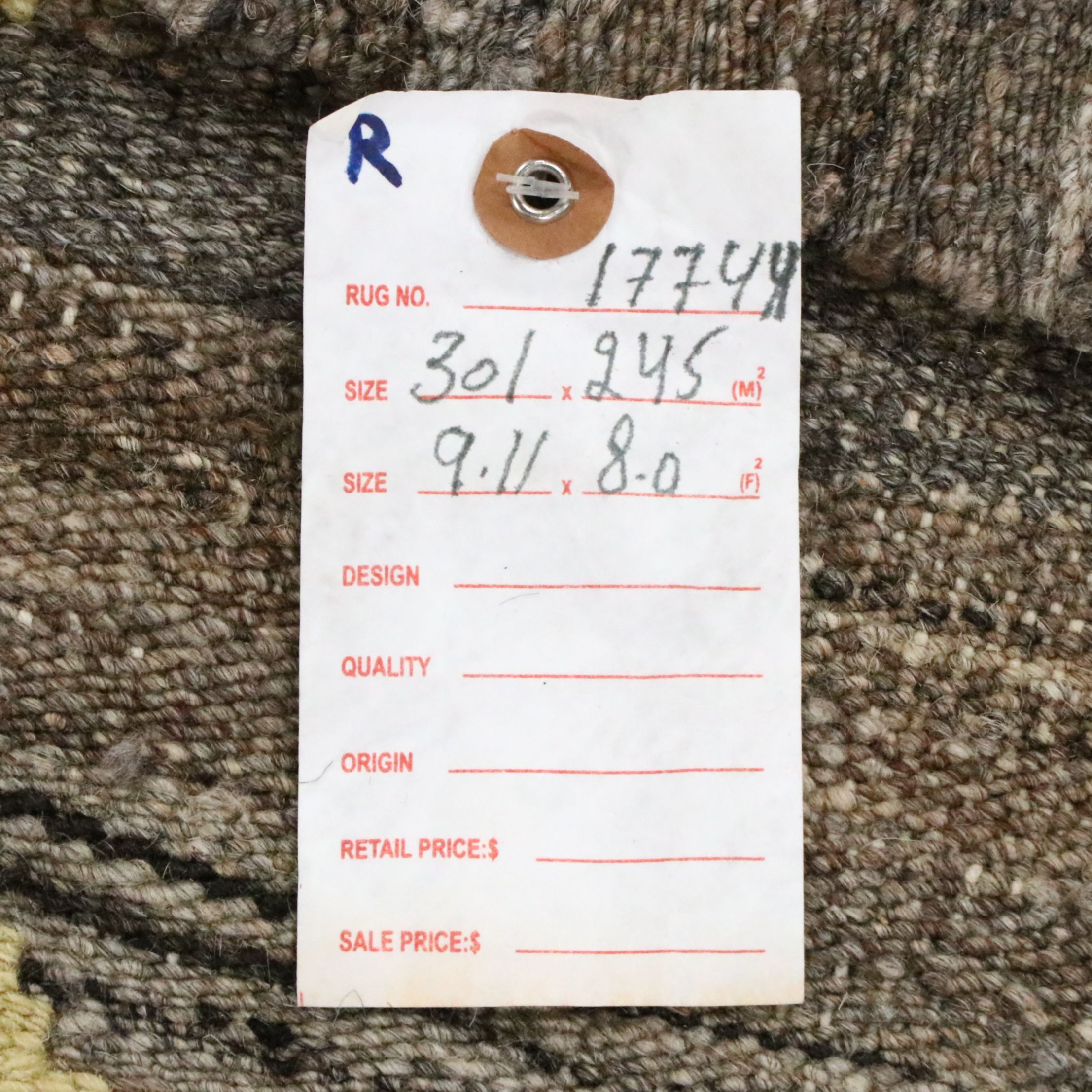 8'1 x 10'2 Handwoven Afghan Kilim Area Rug