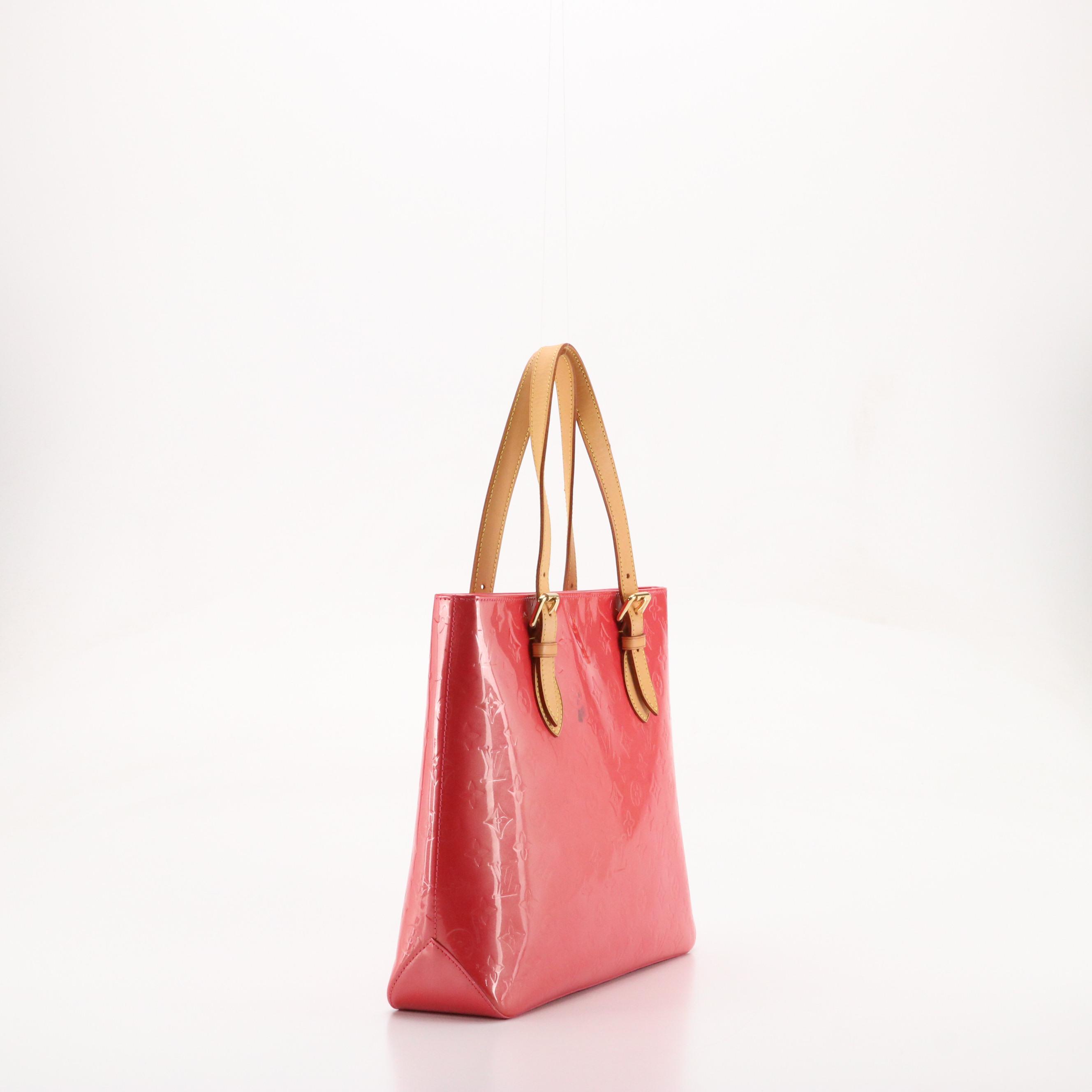 Louis Vuitton Brentwood Shoulder Tote in Framboise Vernis and Vachetta Leather