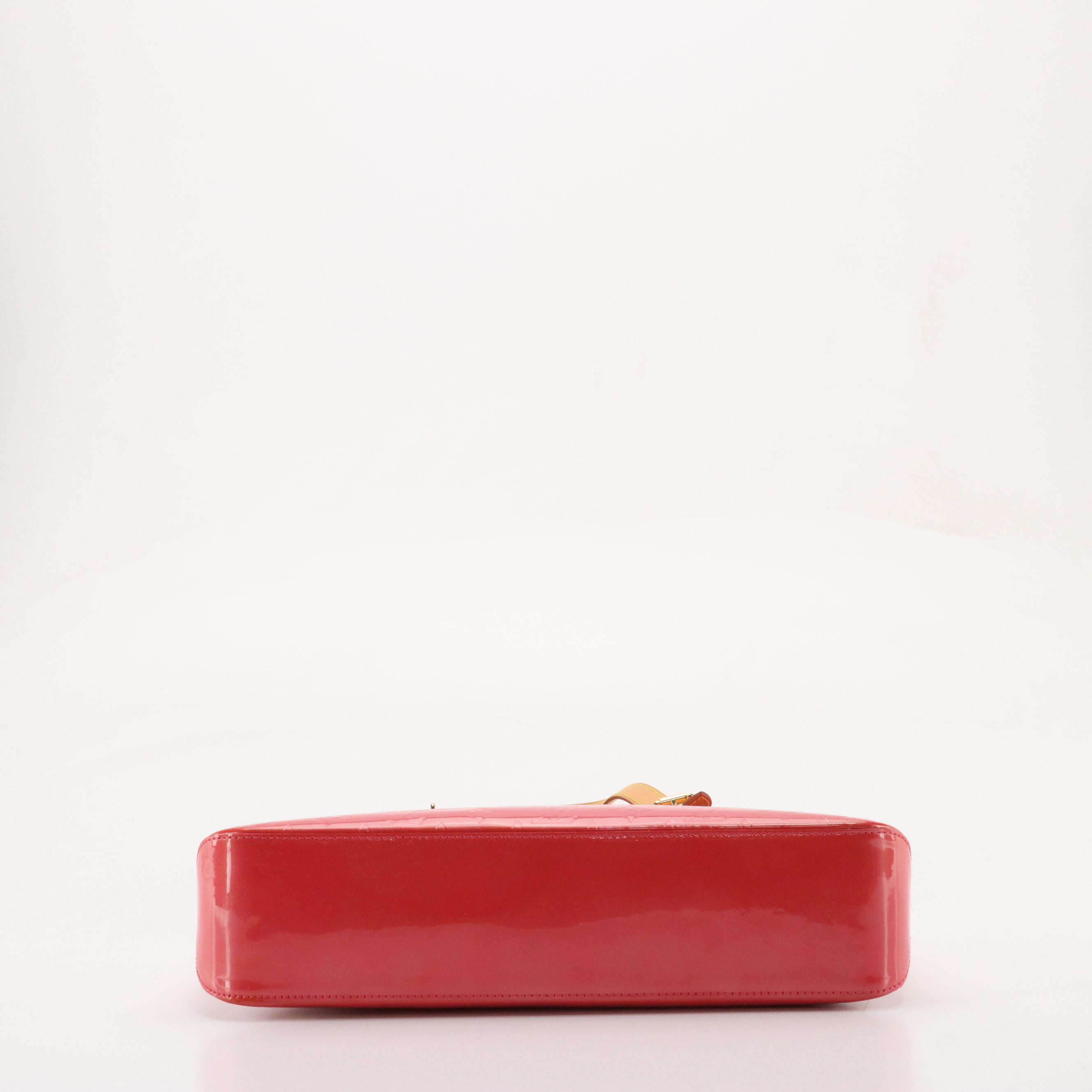 Louis Vuitton Brentwood Shoulder Tote in Framboise Vernis and Vachetta Leather