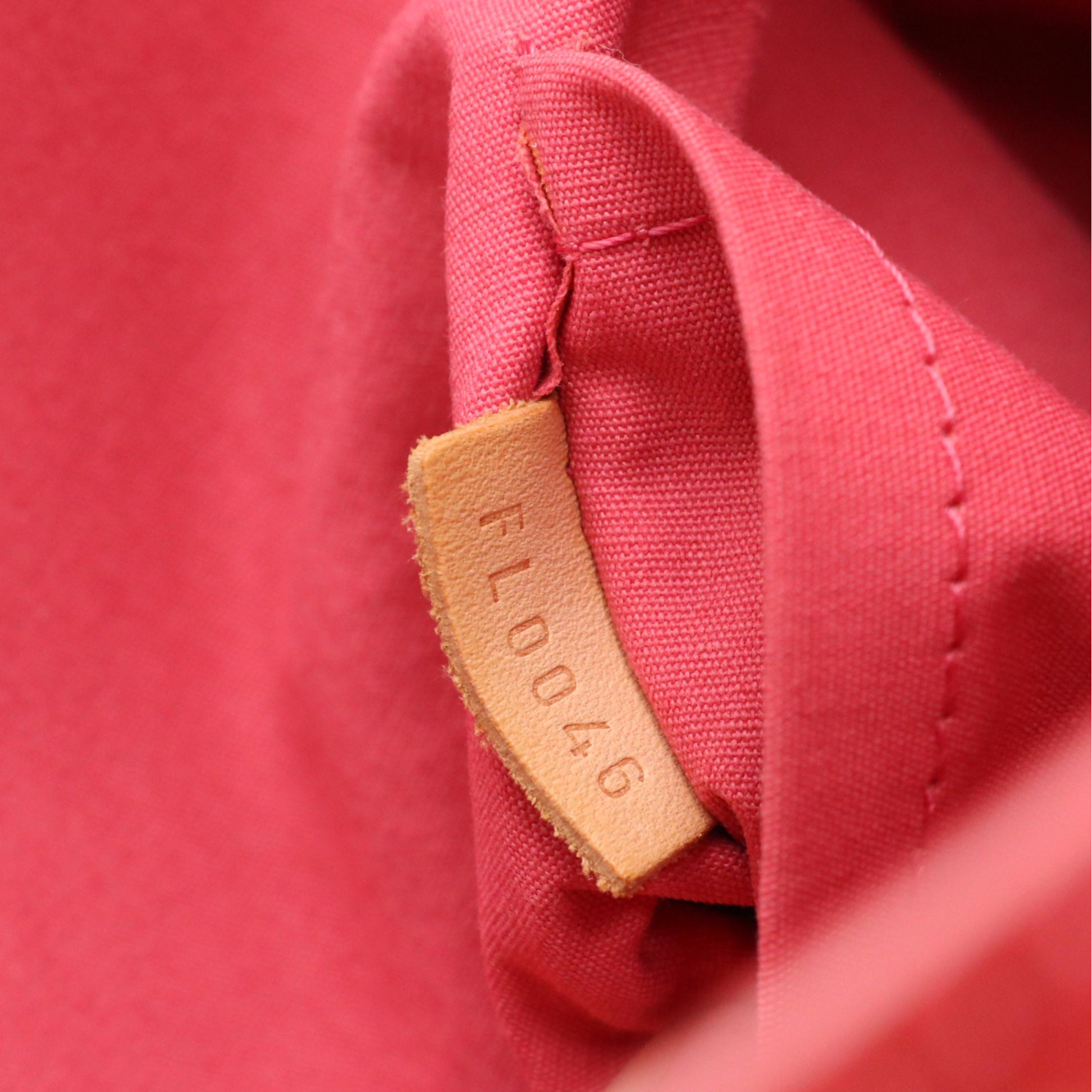 Louis Vuitton Brentwood Shoulder Tote in Framboise Vernis and Vachetta Leather