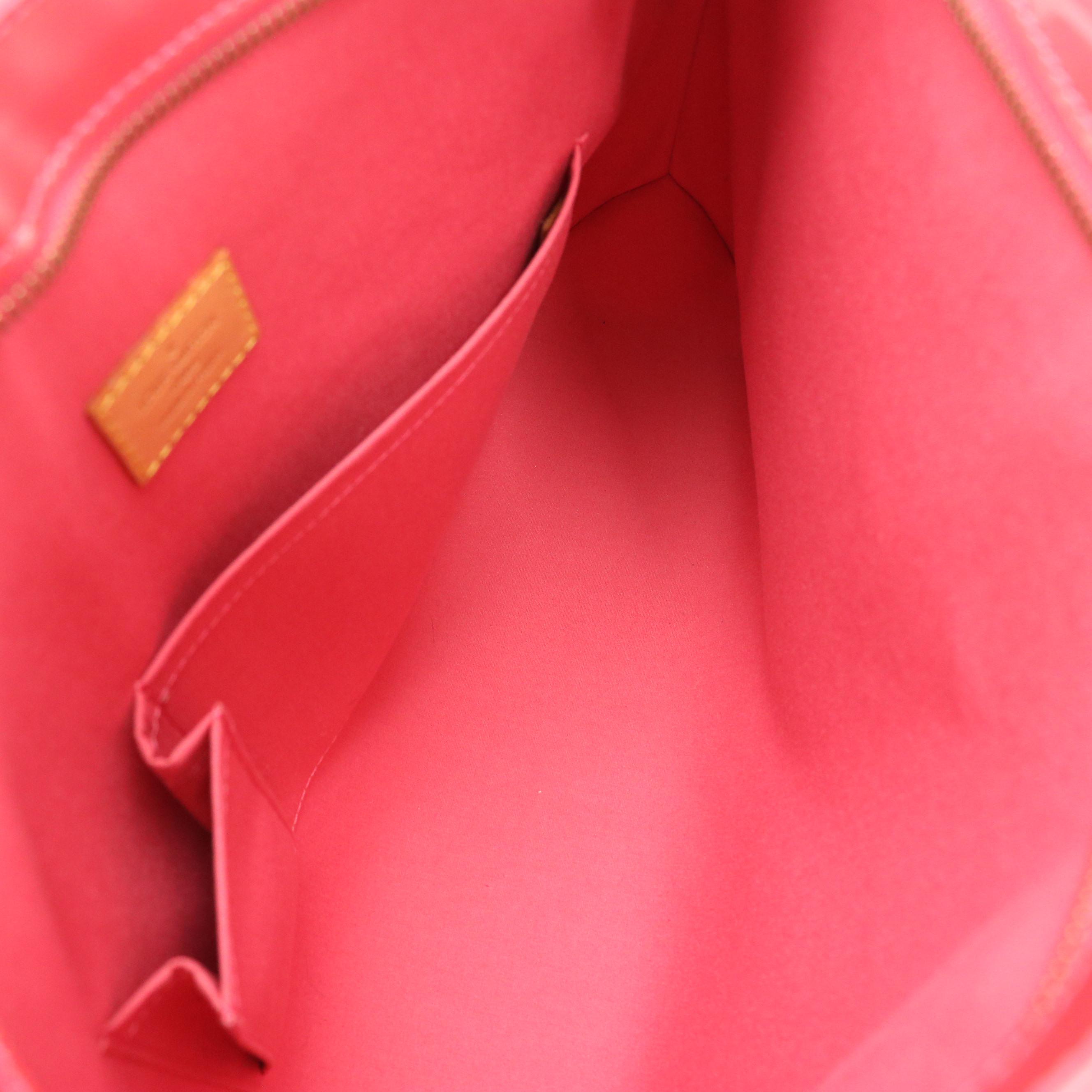 Louis Vuitton Brentwood Shoulder Tote in Framboise Vernis and Vachetta Leather