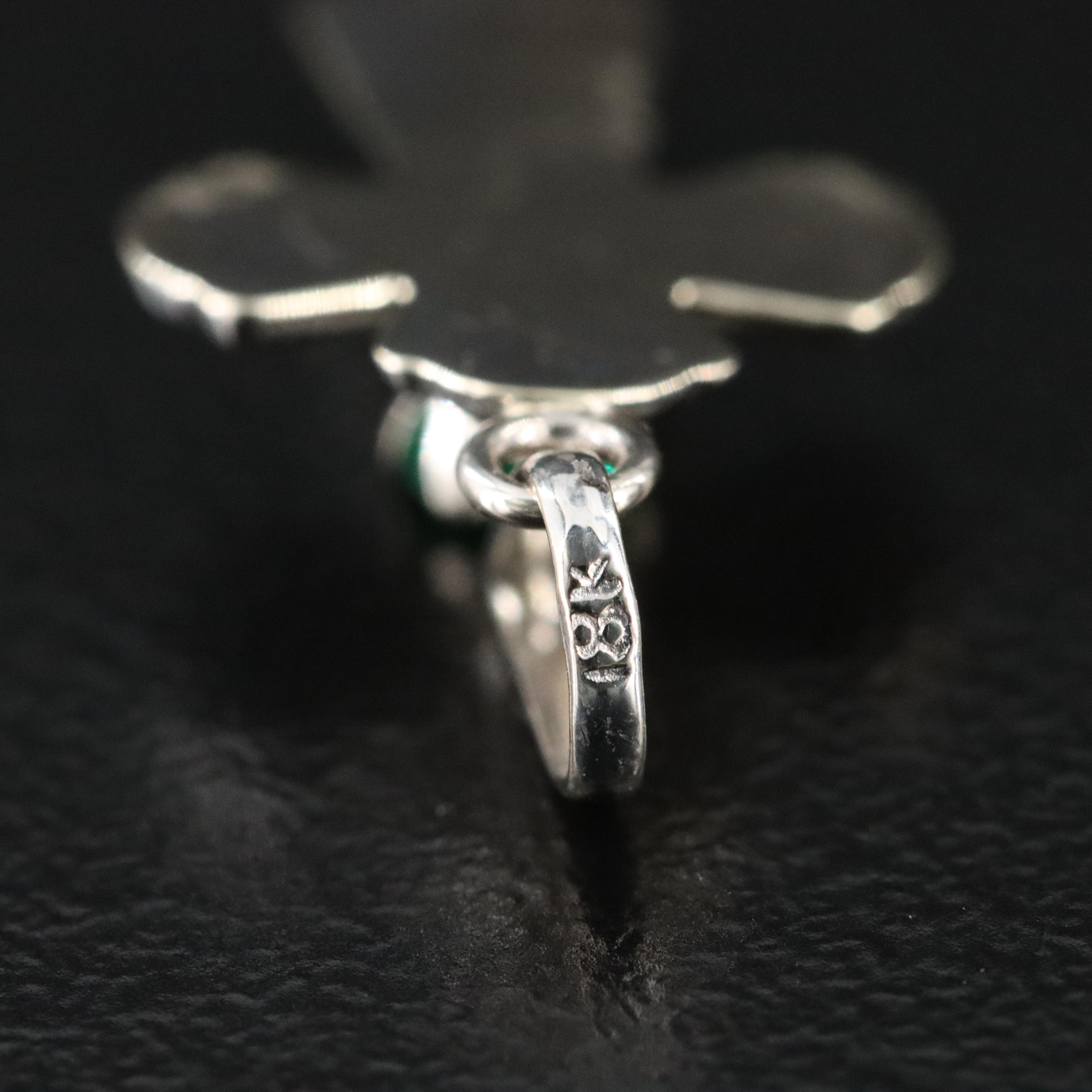 18K Emerald Cross Pendant