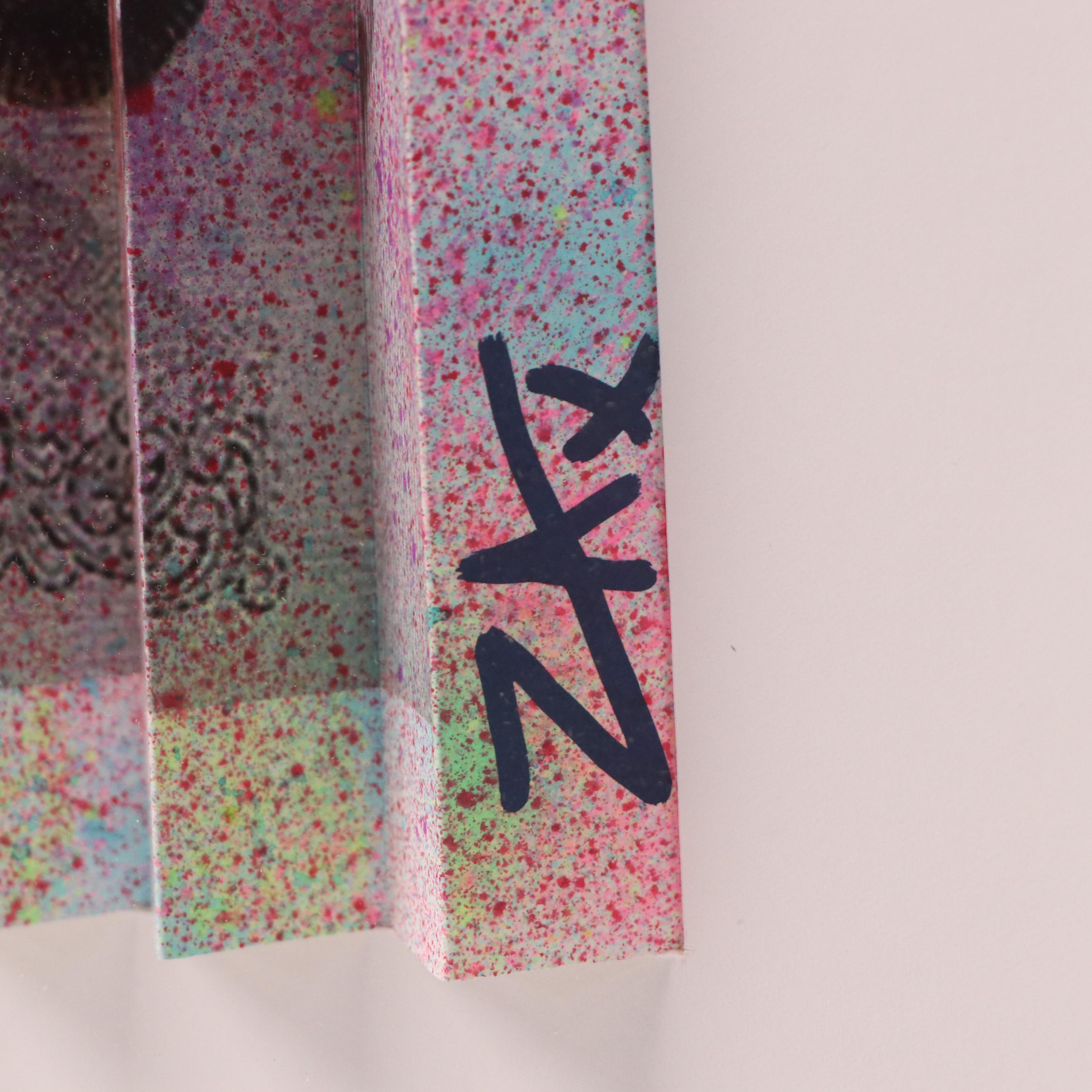 E.M. Zax Accordion Folded Mixed Media Digital Print of Currency, 2025