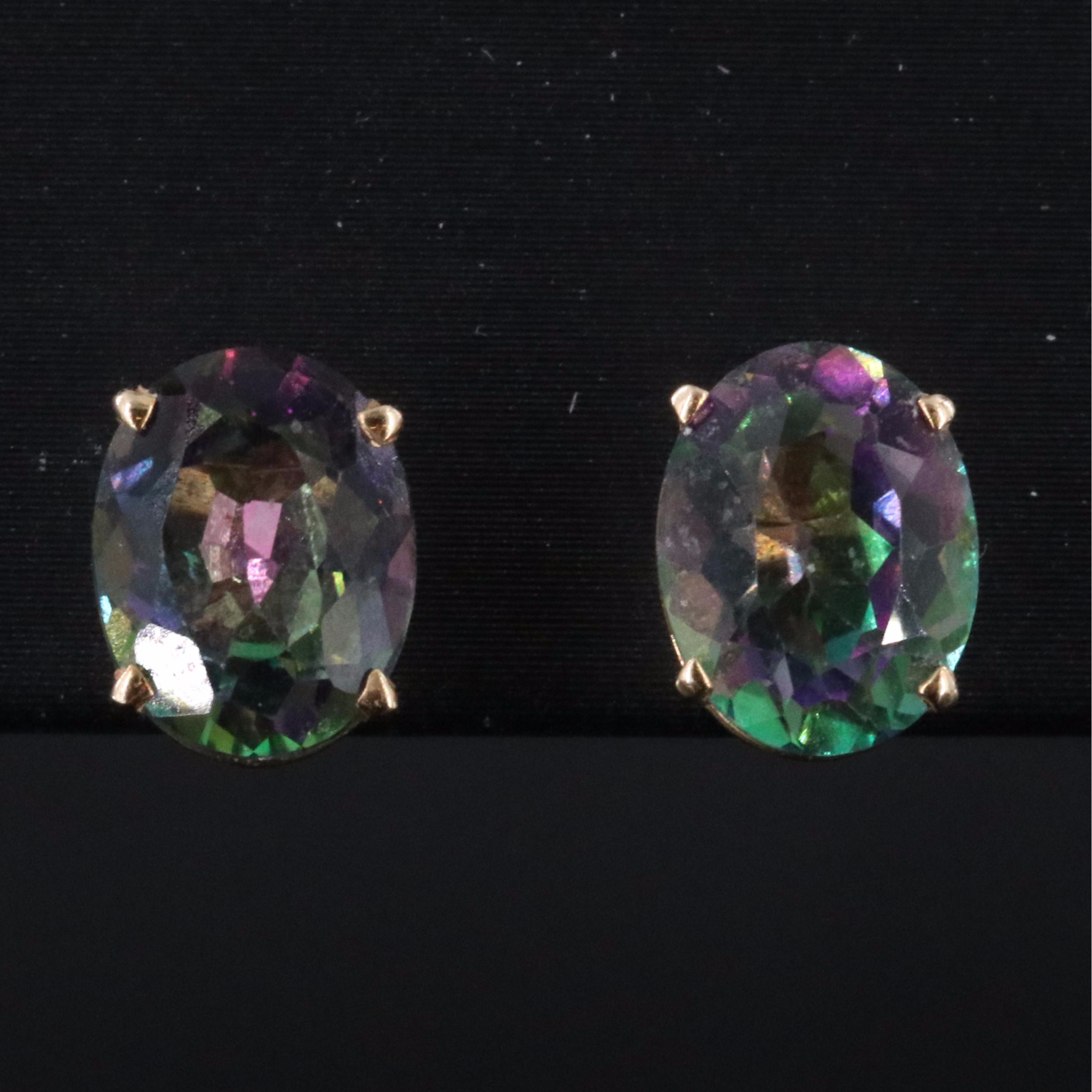 14K Mystic Topaz Stud Earrings