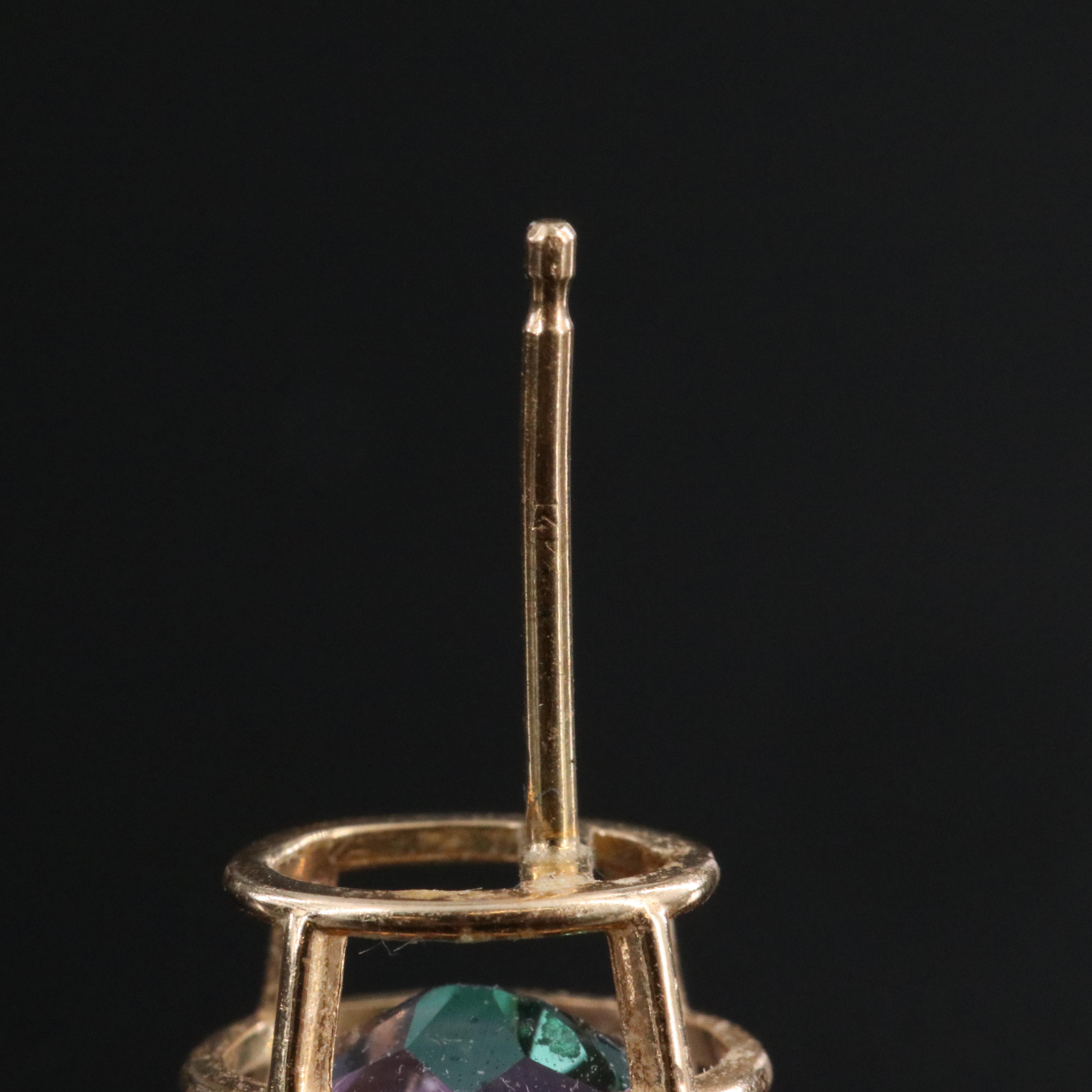 14K Mystic Topaz Stud Earrings