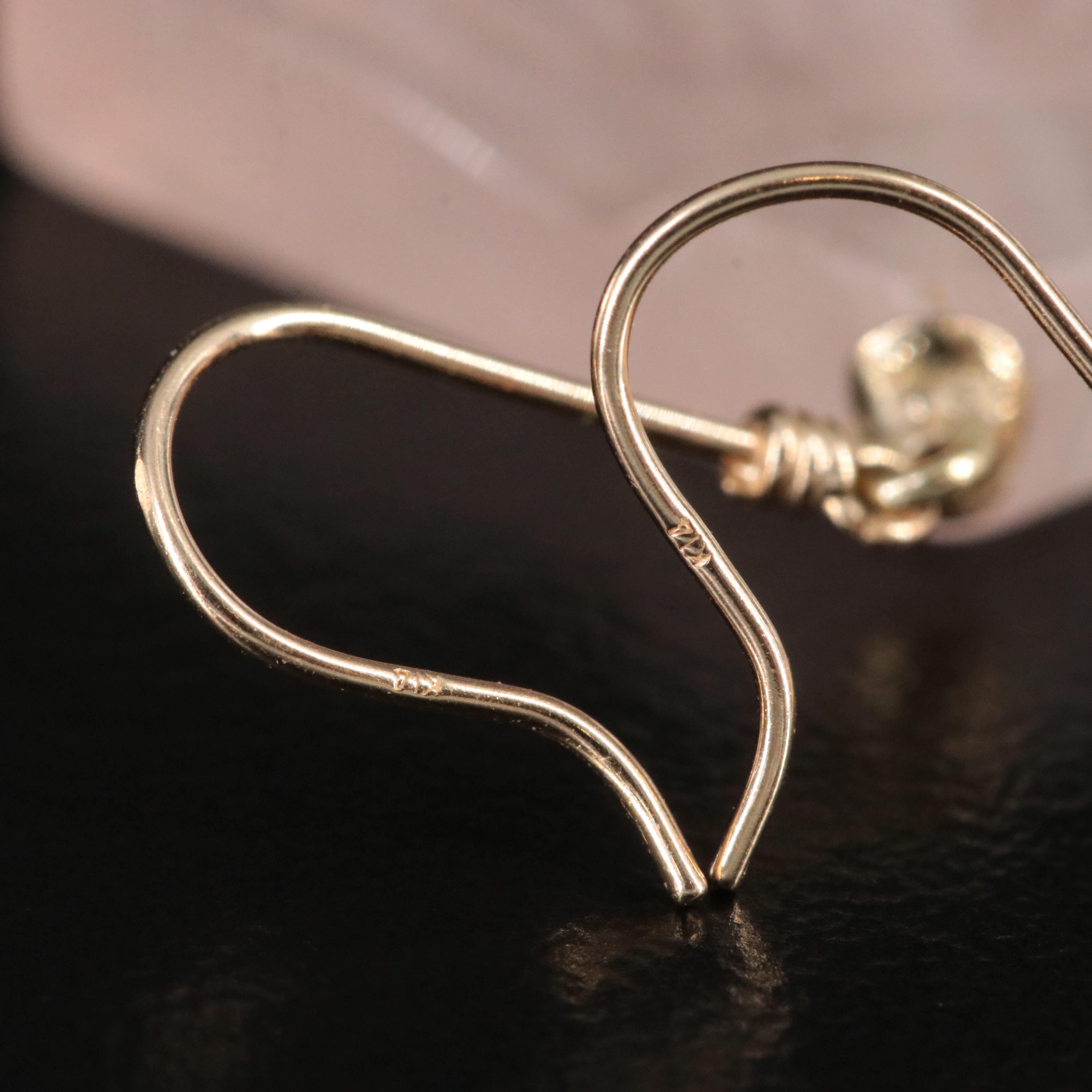 Carved Rose Quartz Fan Earrings with 14K Earwires