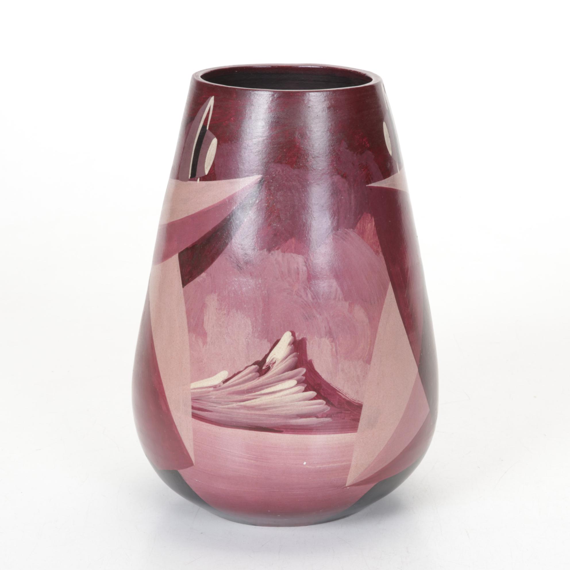 Hand-Crafted Native American Style Vase