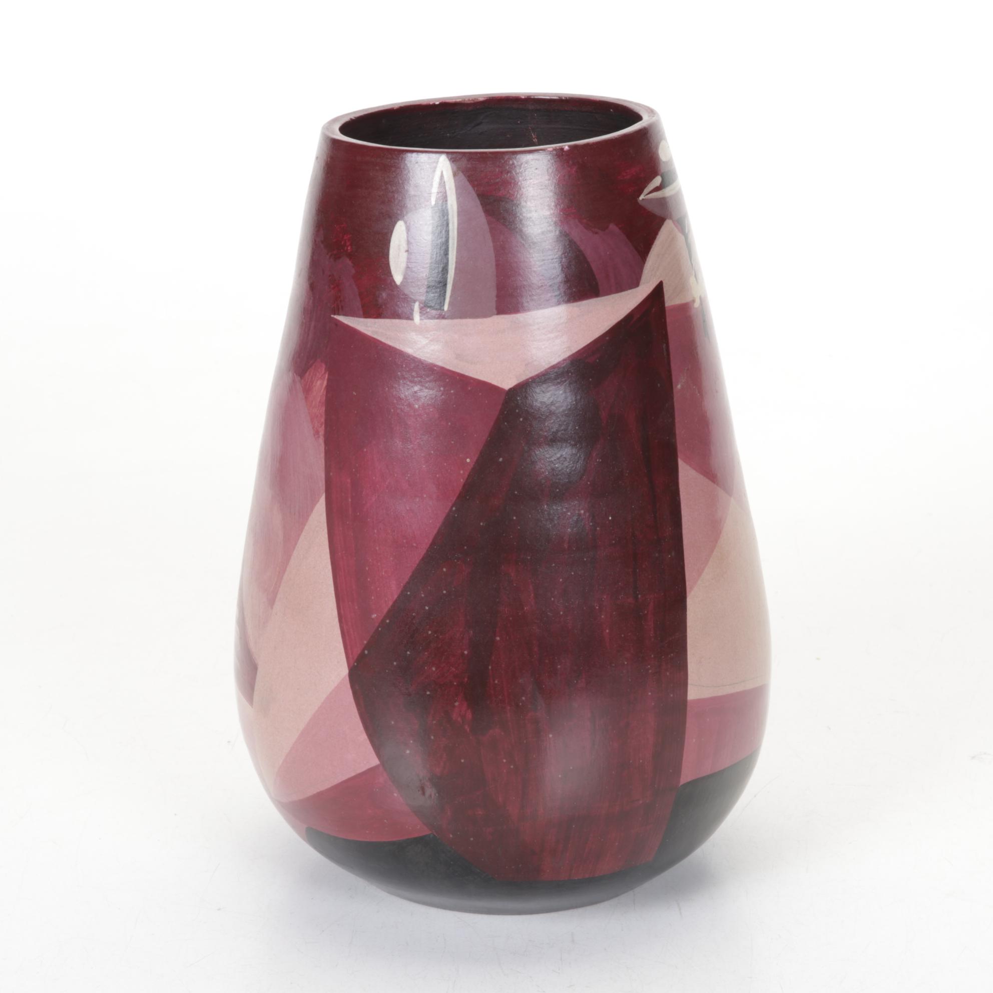 Hand-Crafted Native American Style Vase