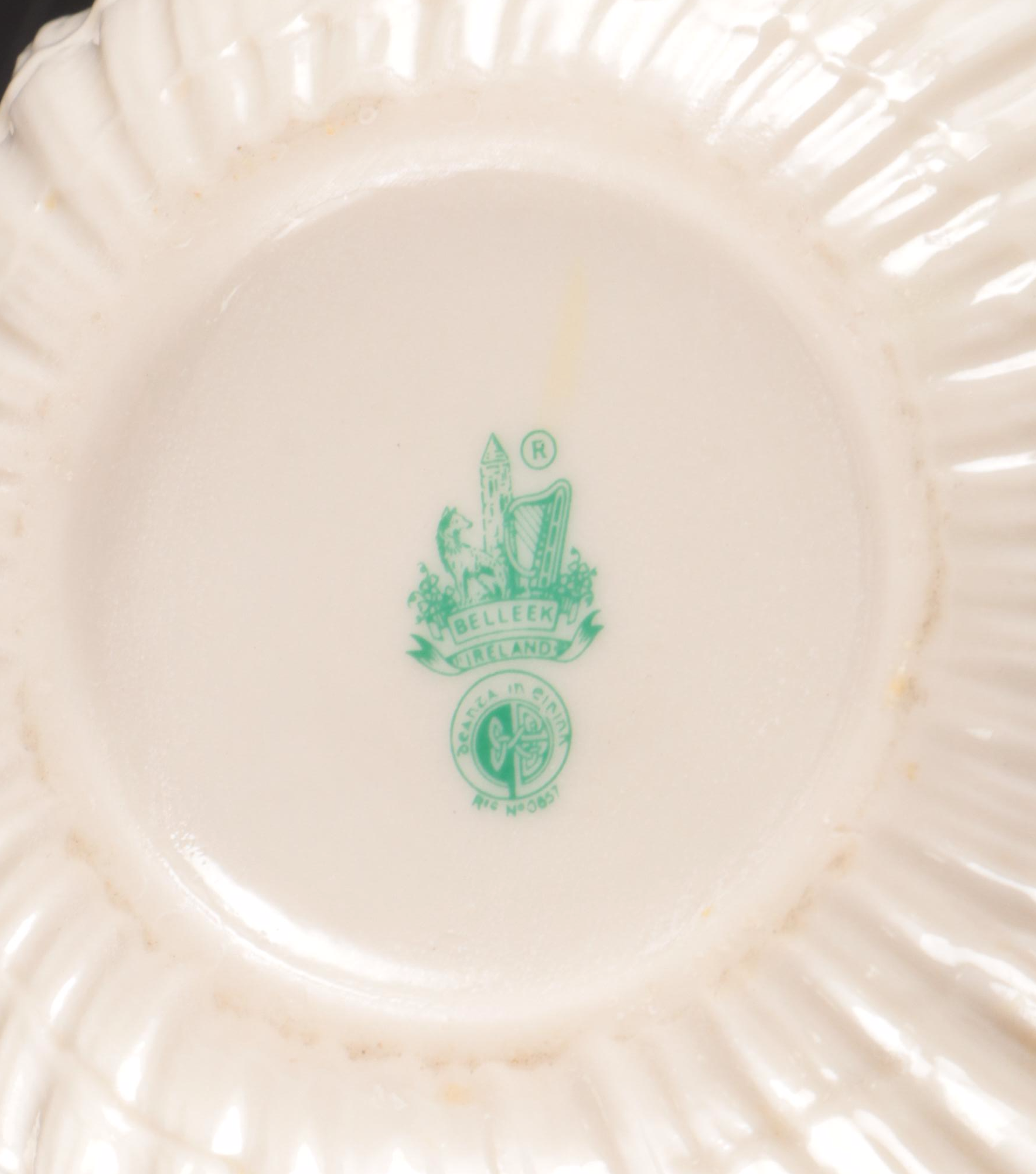 Belleek "Limpet" Porcelain Tea Set with "Toy Shell" Creamer and Sugar