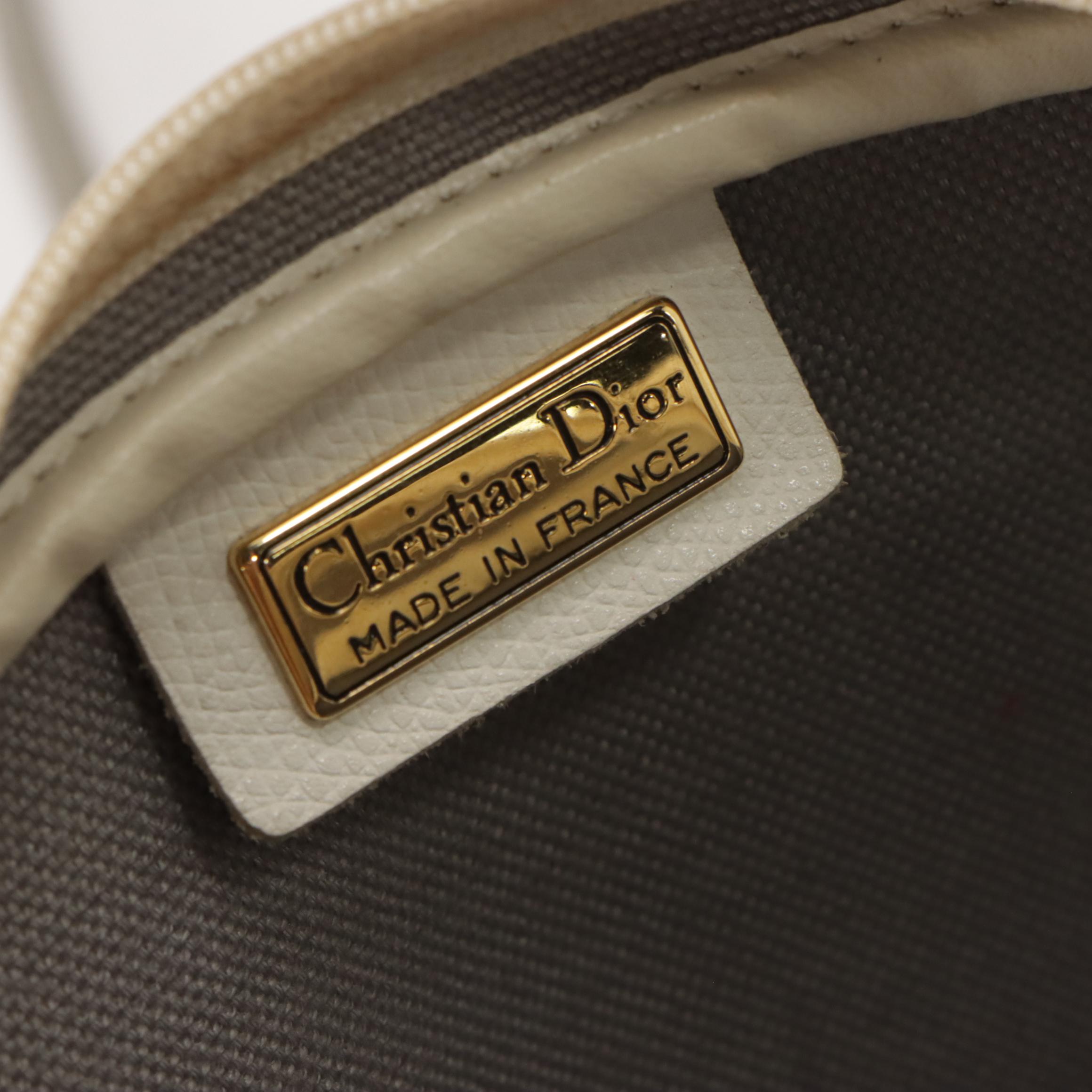 Christian Dior Honeycomb Coated Canvas and Leather Crossbody Bag