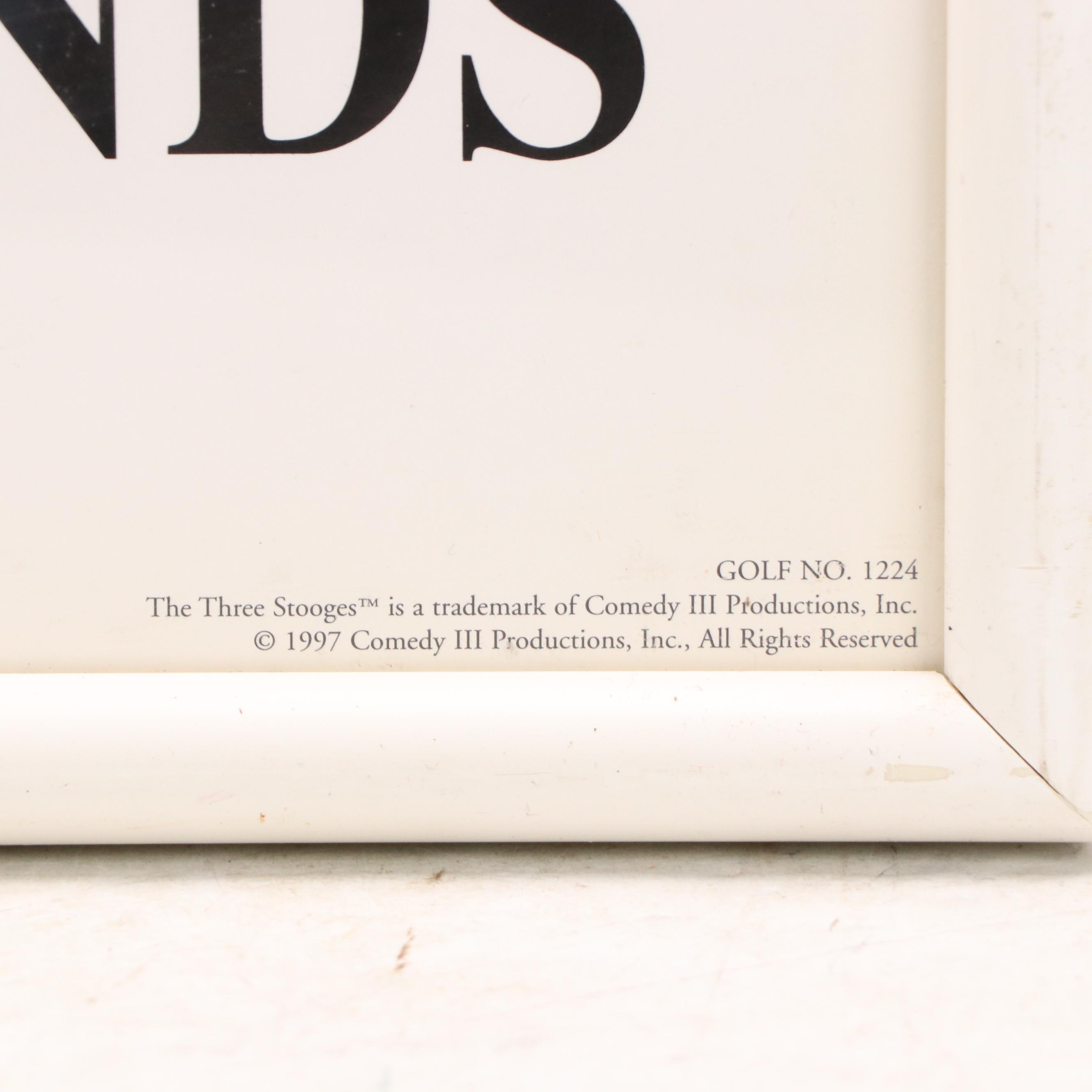 The Three Stooges Offset Lithograph "Golf With Your Friends" Poster, 1997