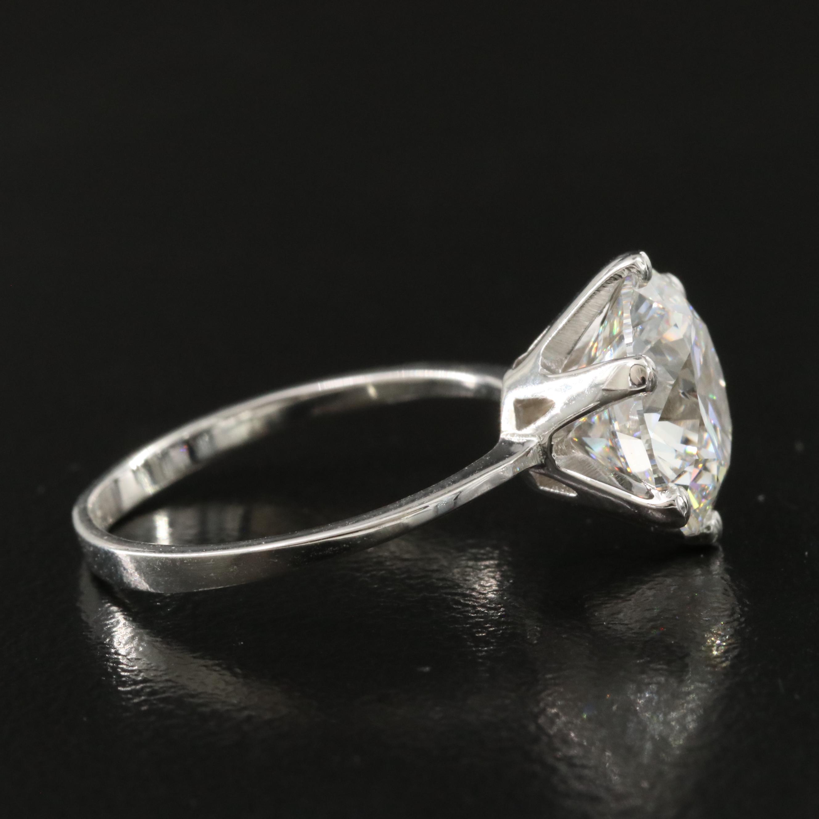 18K 4.02 CT Lab Grown Diamond Solitaire Ring with IGI Report