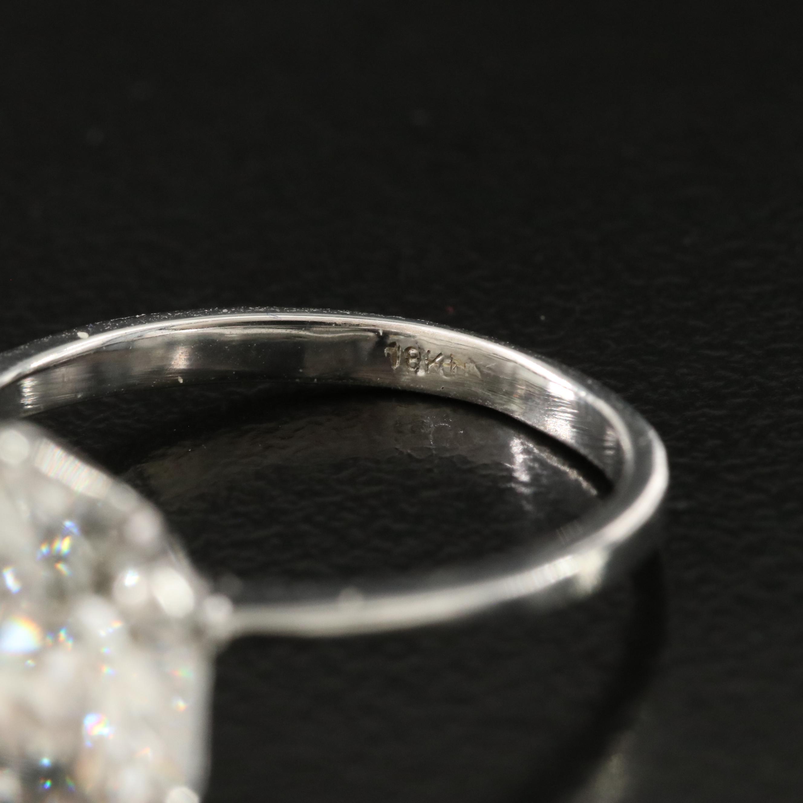 18K 4.02 CT Lab Grown Diamond Solitaire Ring with IGI Report