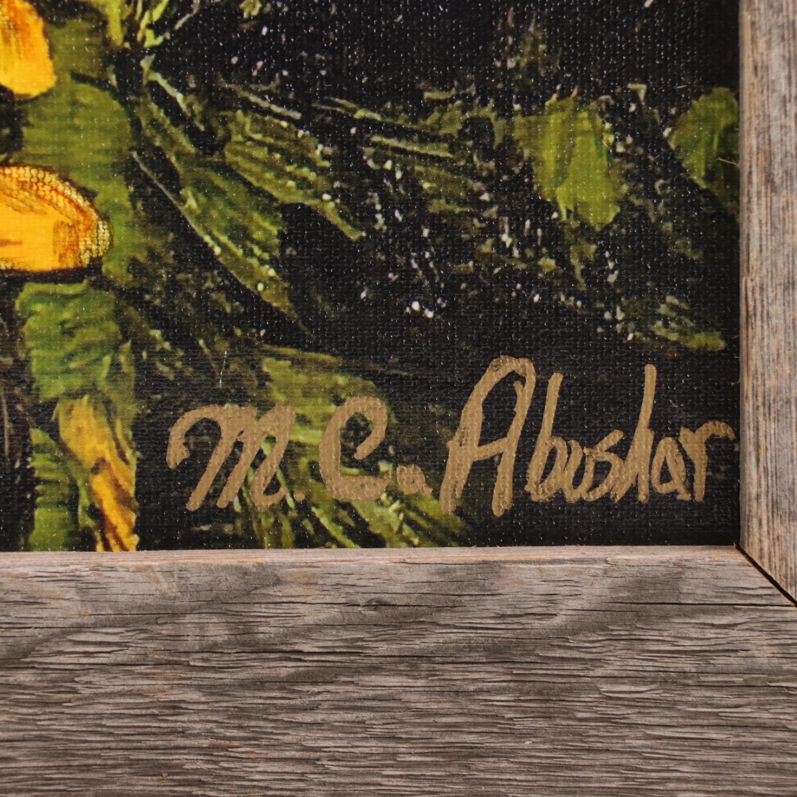 M.C. Abushar Digital Print "Three Sunflowers," 21st Century