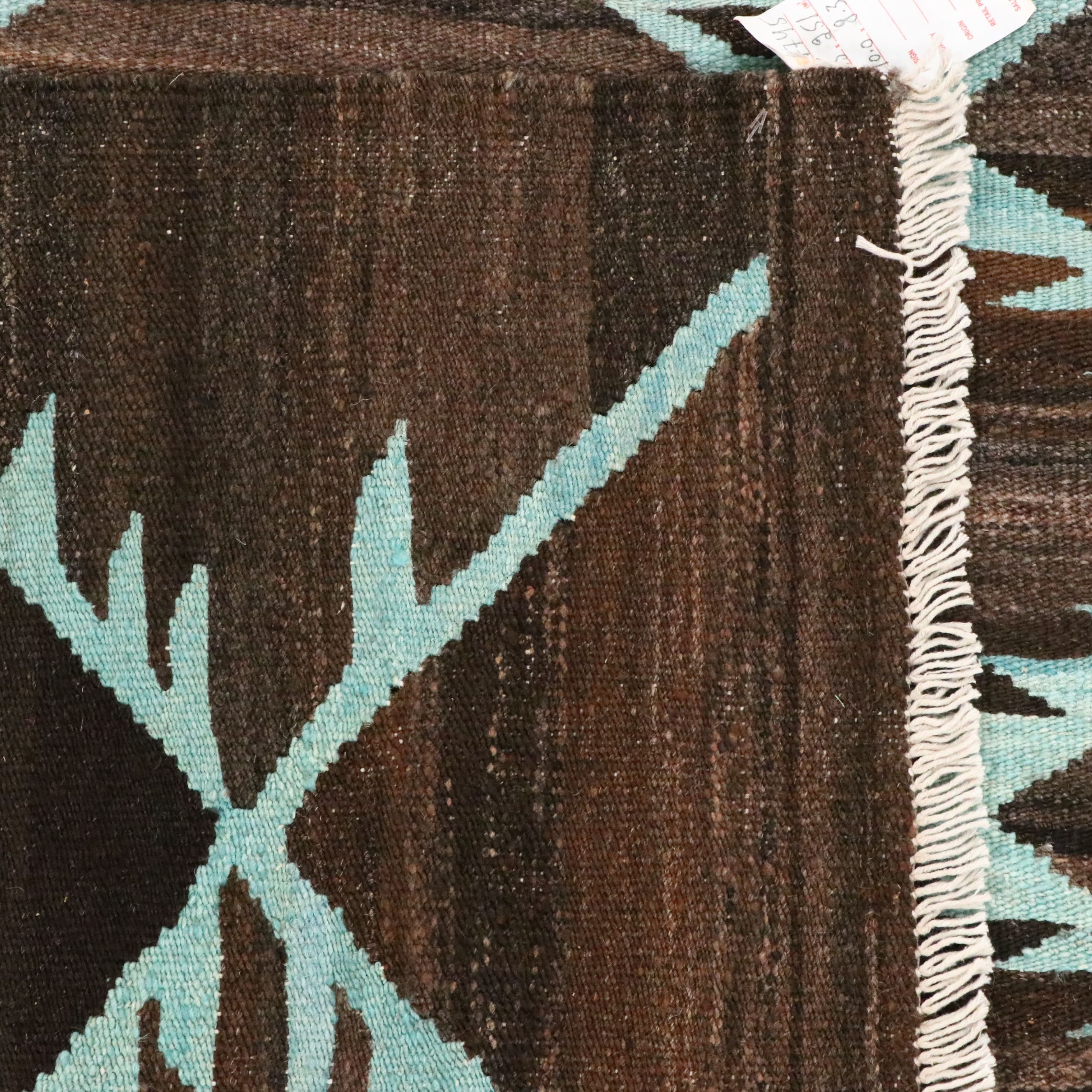 8'3 x 10'2 Handwoven Afghan Kilim Area Rug