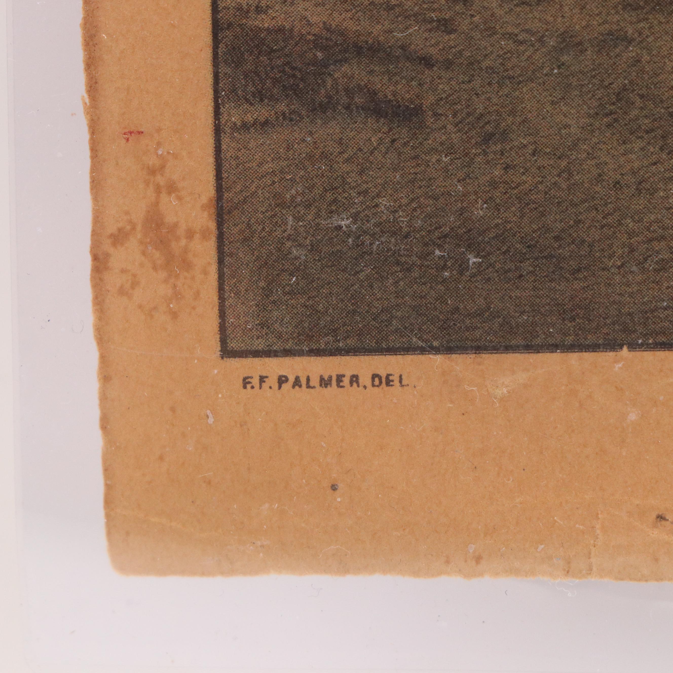 Currier & Ives Halftone "Winter Morning," Late 19th to Early 20th Century