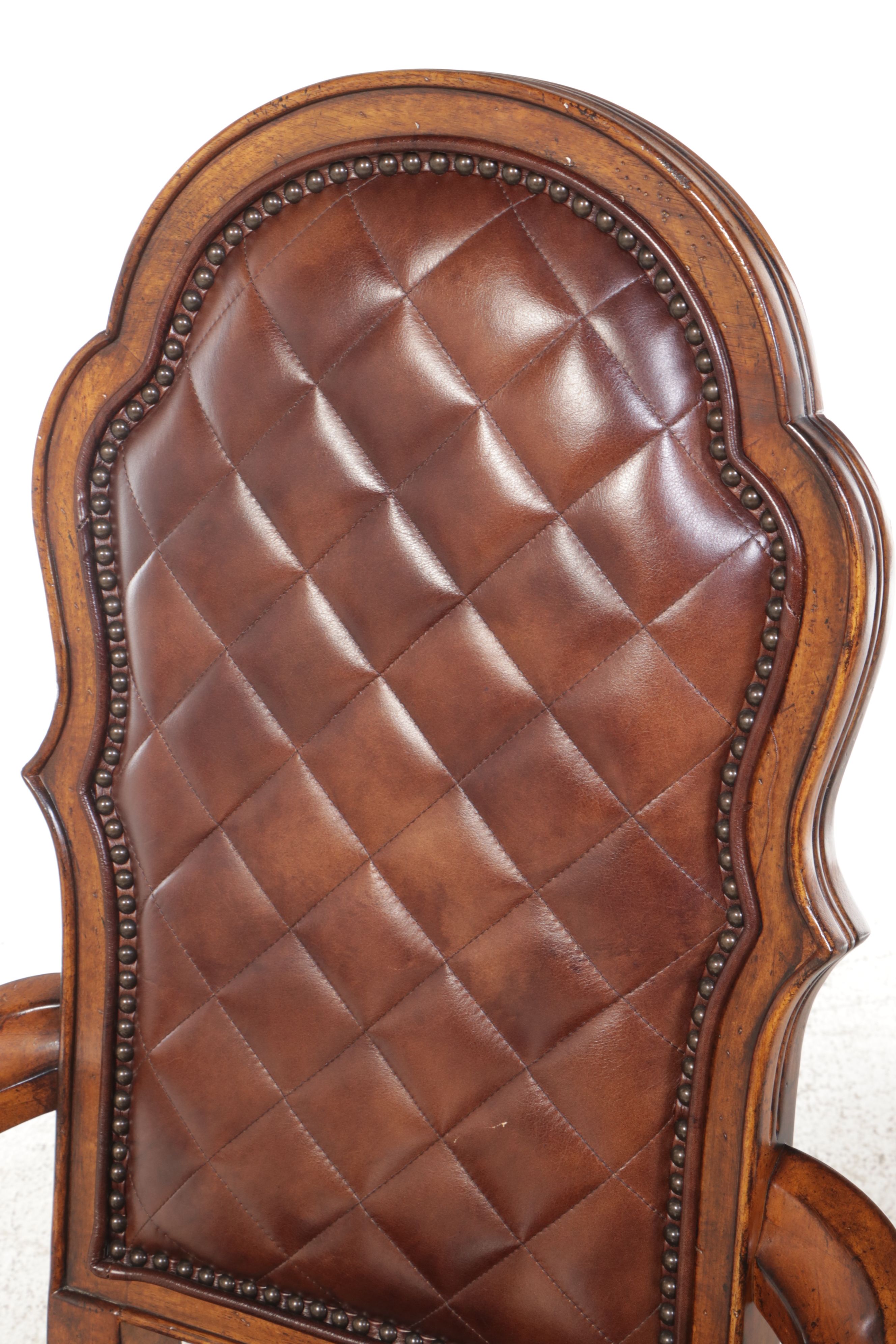 Mahogany Inlaid Double Pedestal Dining Table with Eight Chairs