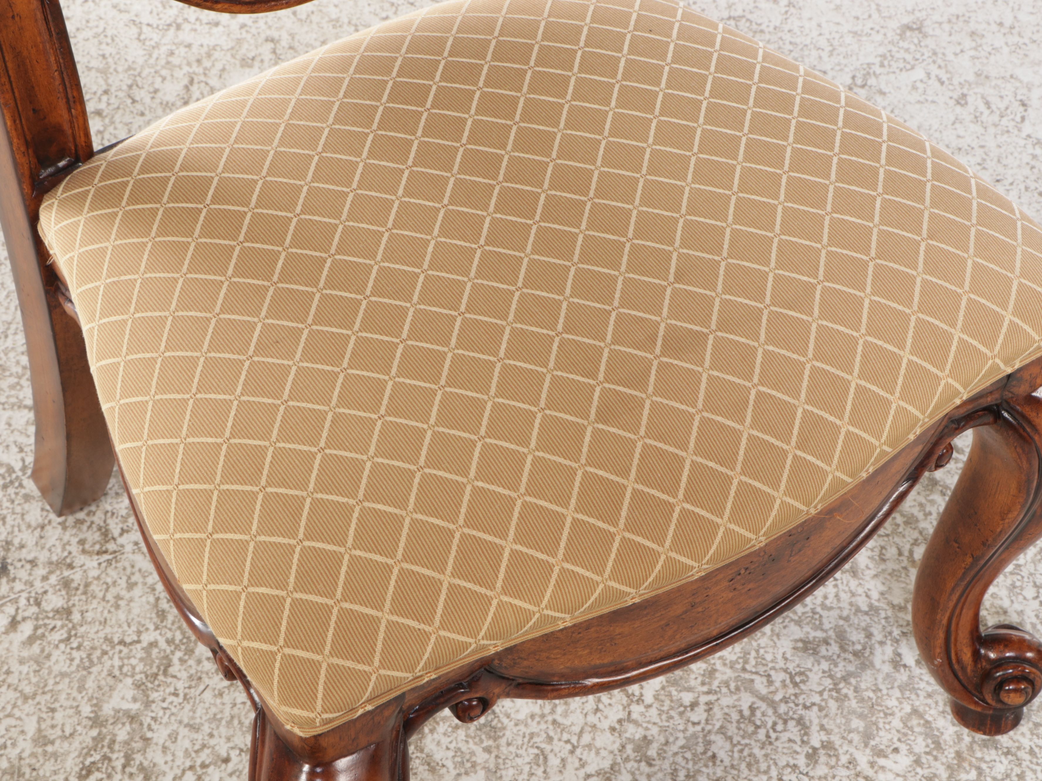 Mahogany Inlaid Double Pedestal Dining Table with Eight Chairs