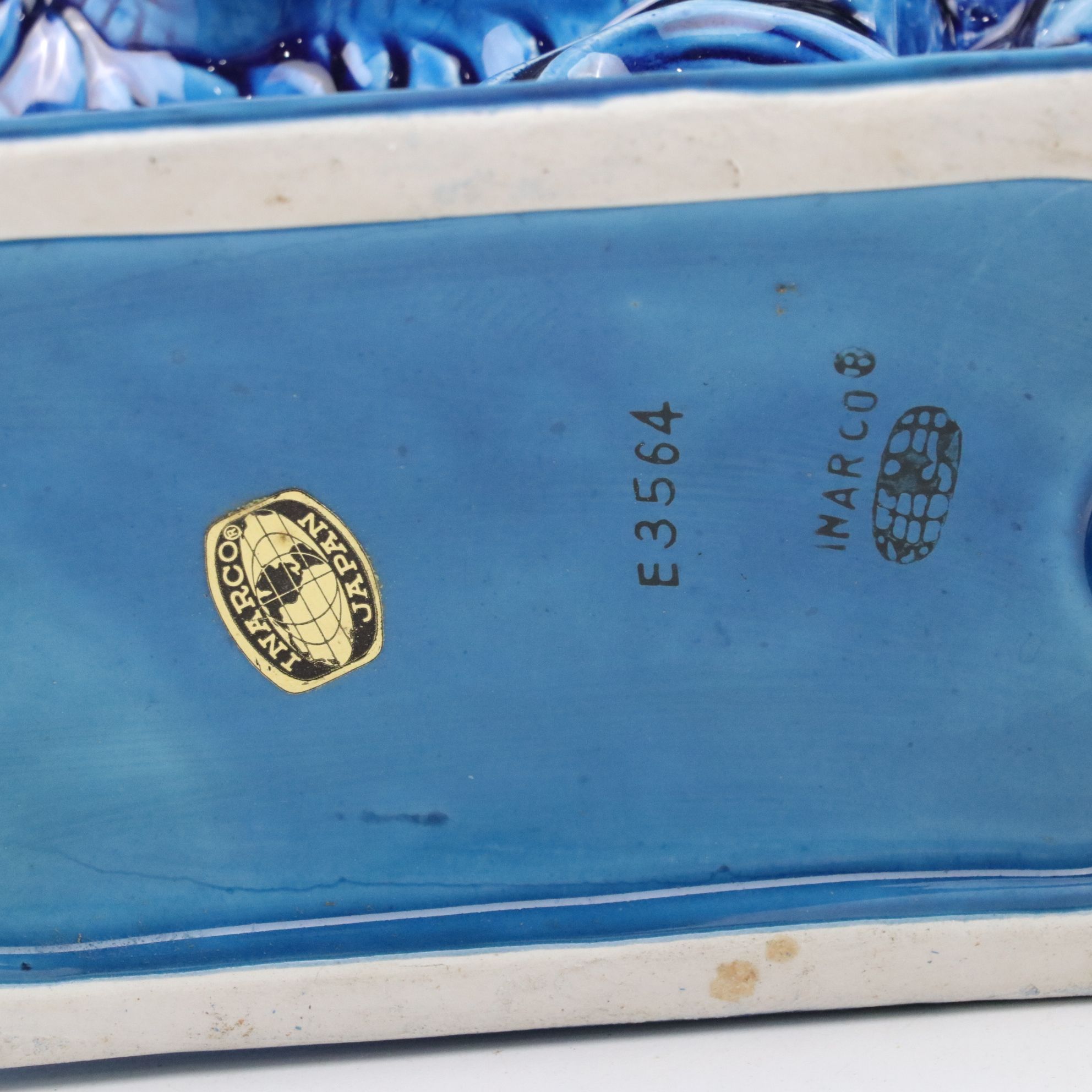 Inarco "Mood Indigo" Blue Ceramic Roosters