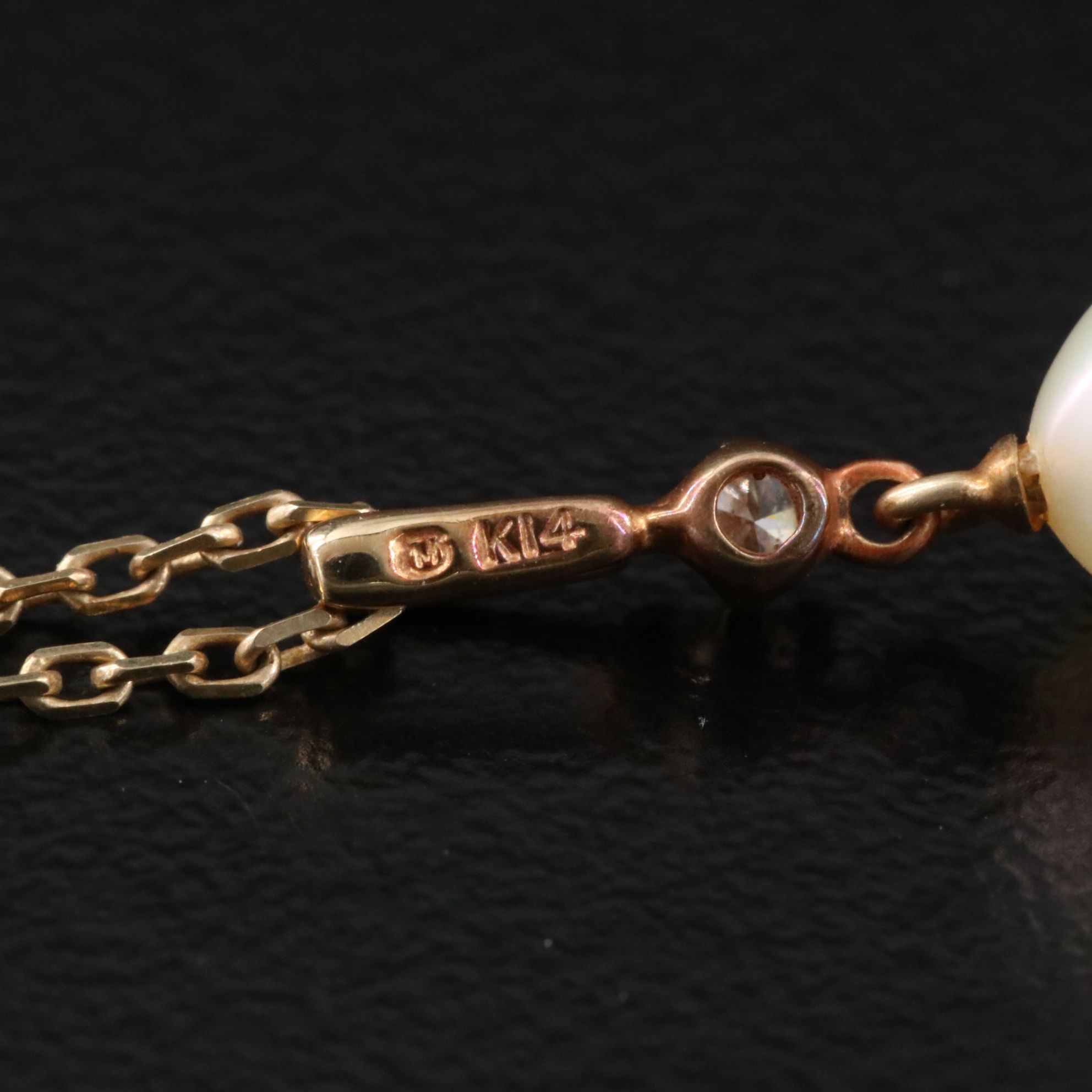 Mikimoto Pearl and Diamond Drop Necklace