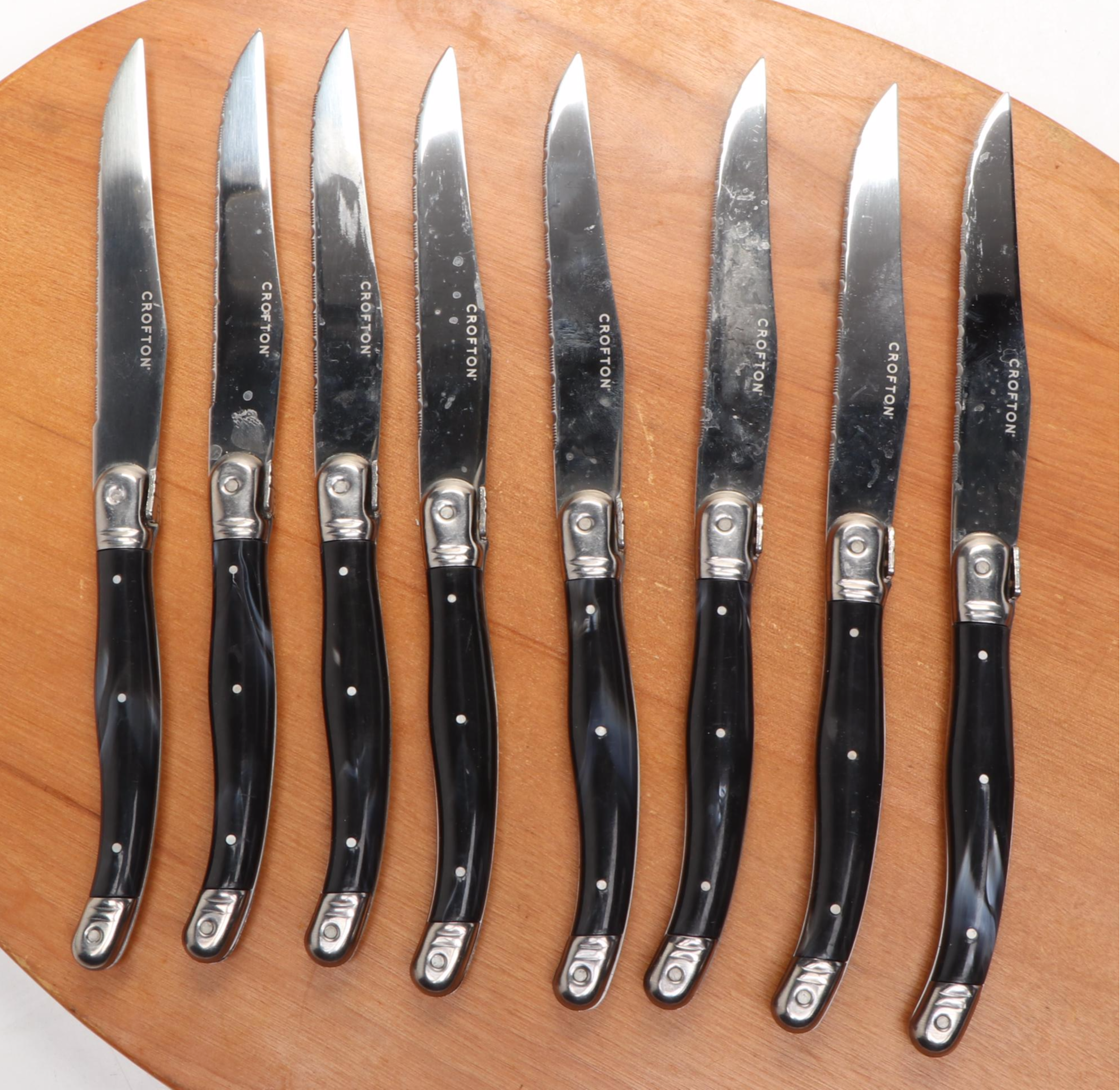 Crofton Steak Knives with Fish Shaped Dish and Other Serving Pieces