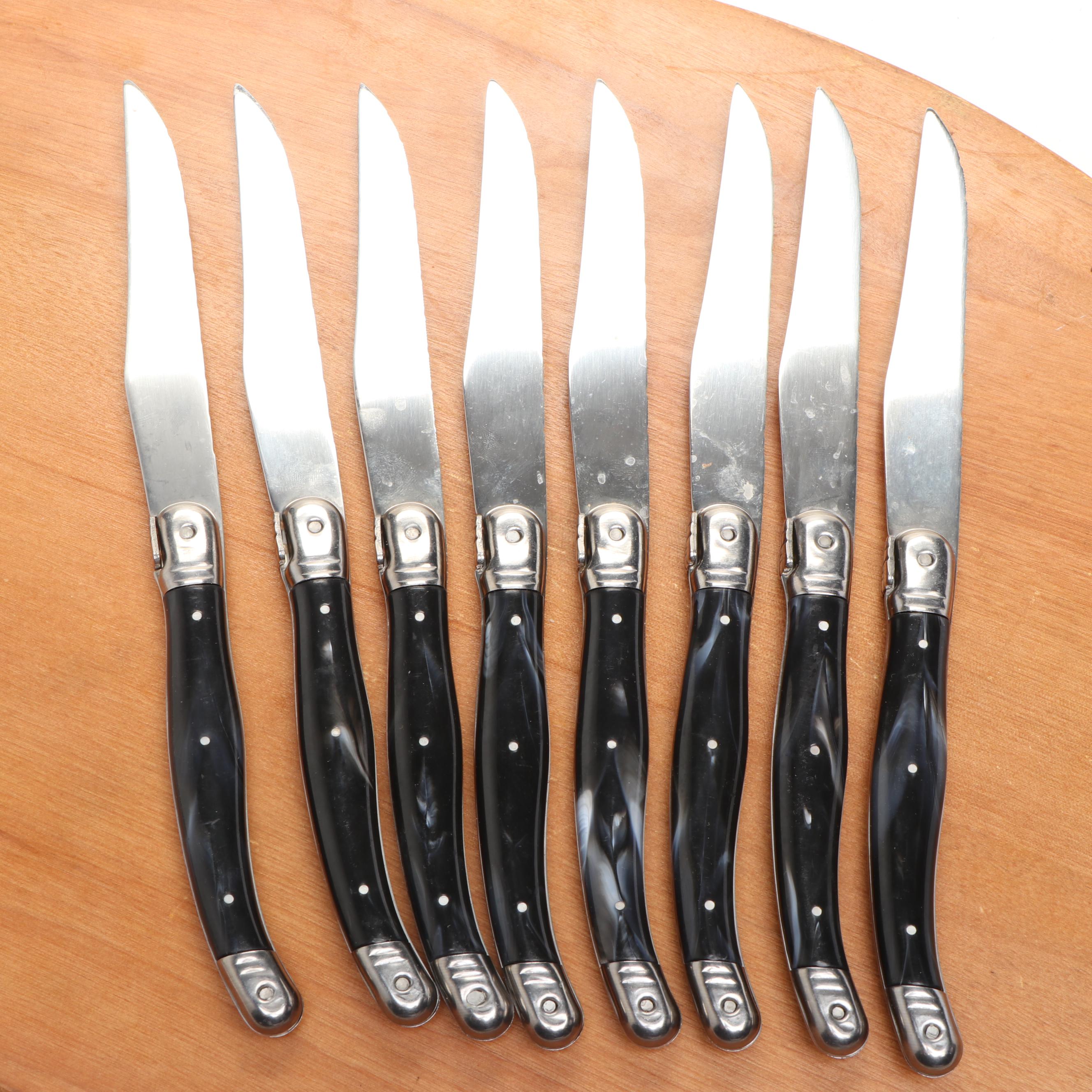 Crofton Steak Knives with Fish Shaped Dish and Other Serving Pieces