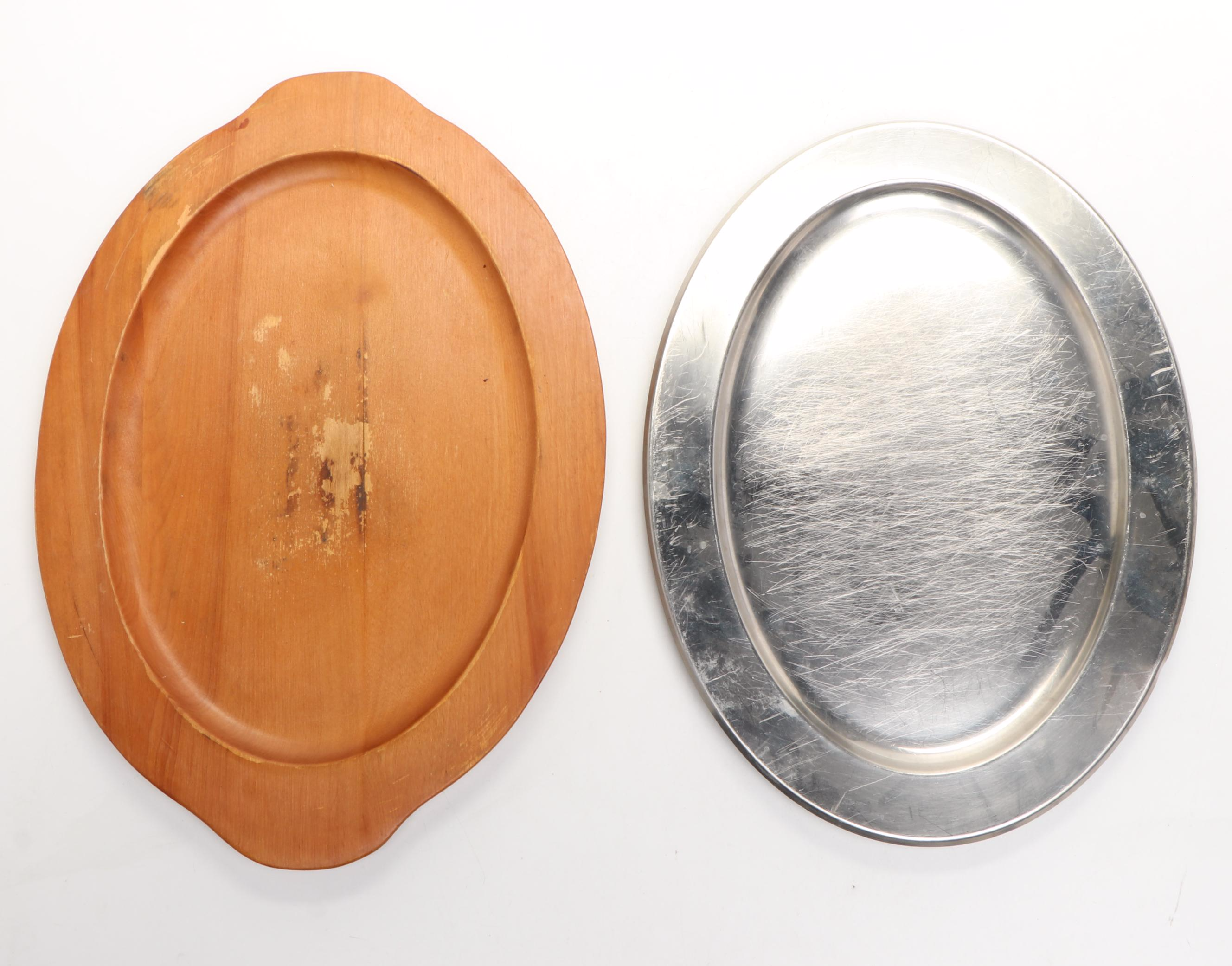 Crofton Steak Knives with Fish Shaped Dish and Other Serving Pieces