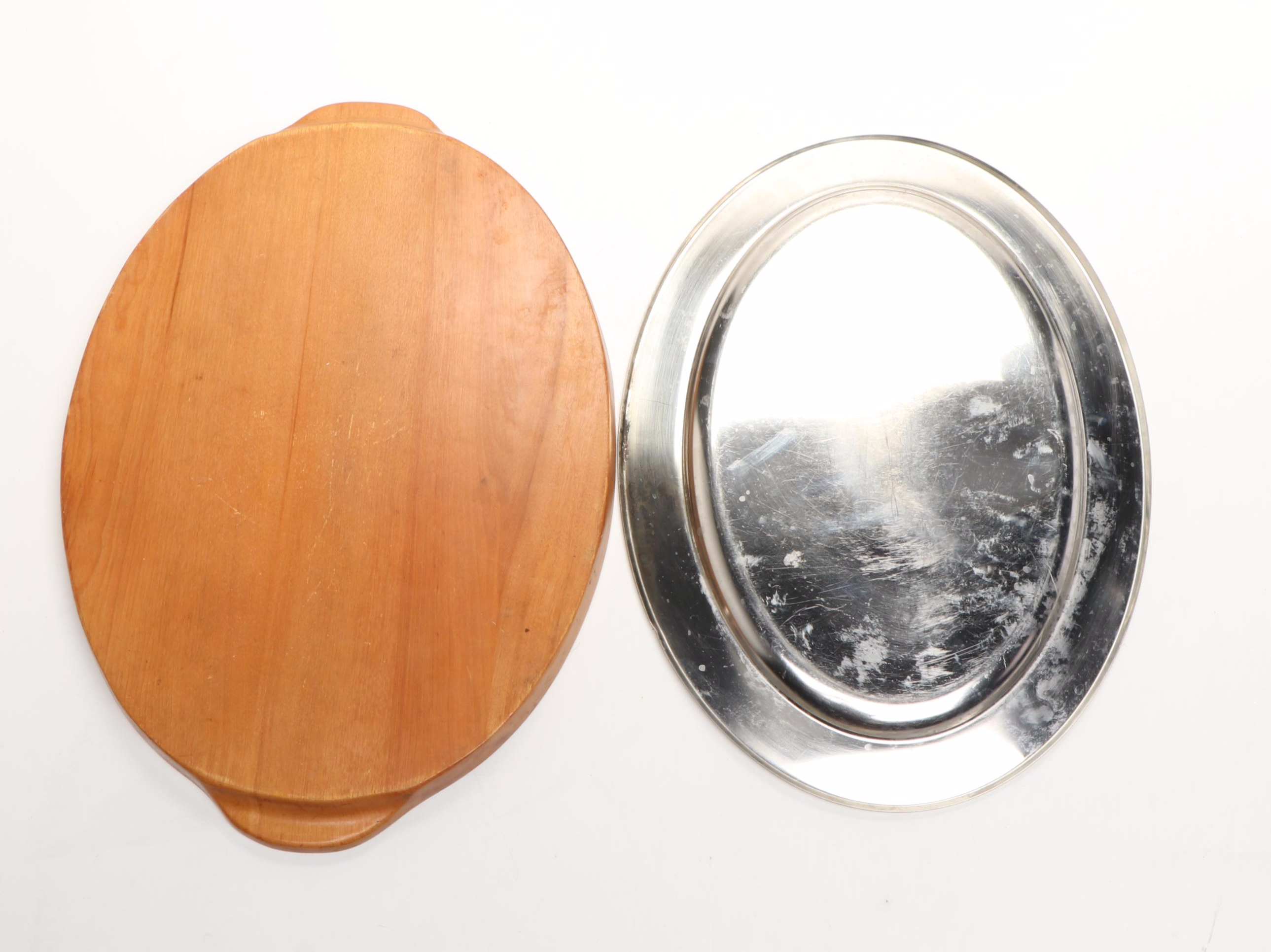 Crofton Steak Knives with Fish Shaped Dish and Other Serving Pieces