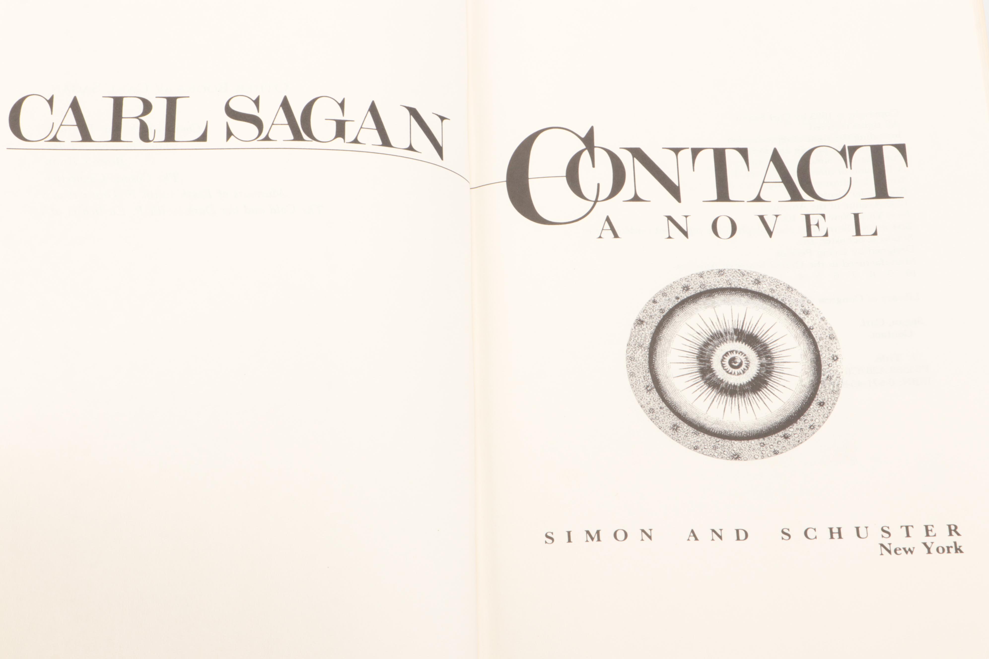 Second Printing "Contact" by Carl Sagan, 1985