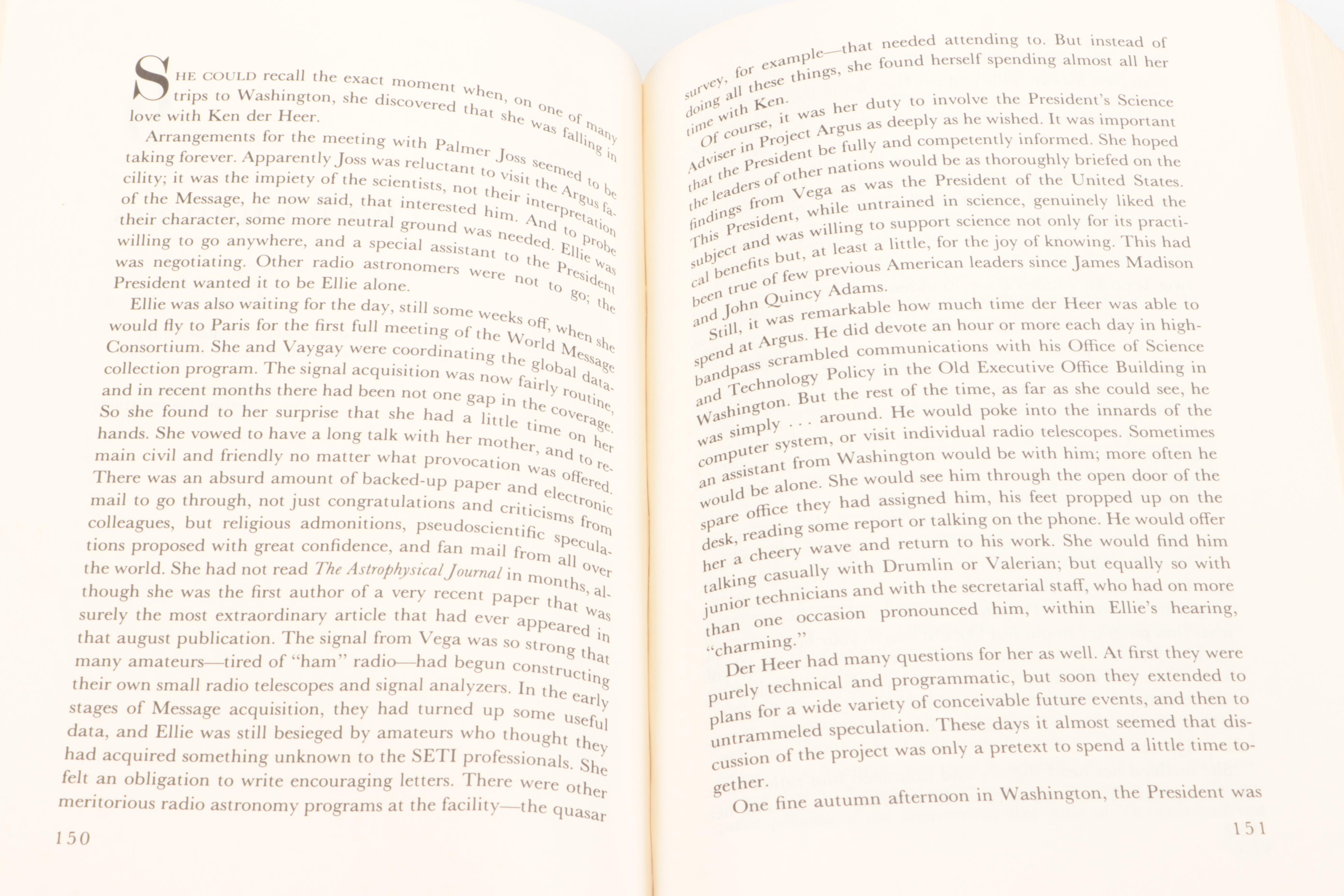 Second Printing "Contact" by Carl Sagan, 1985