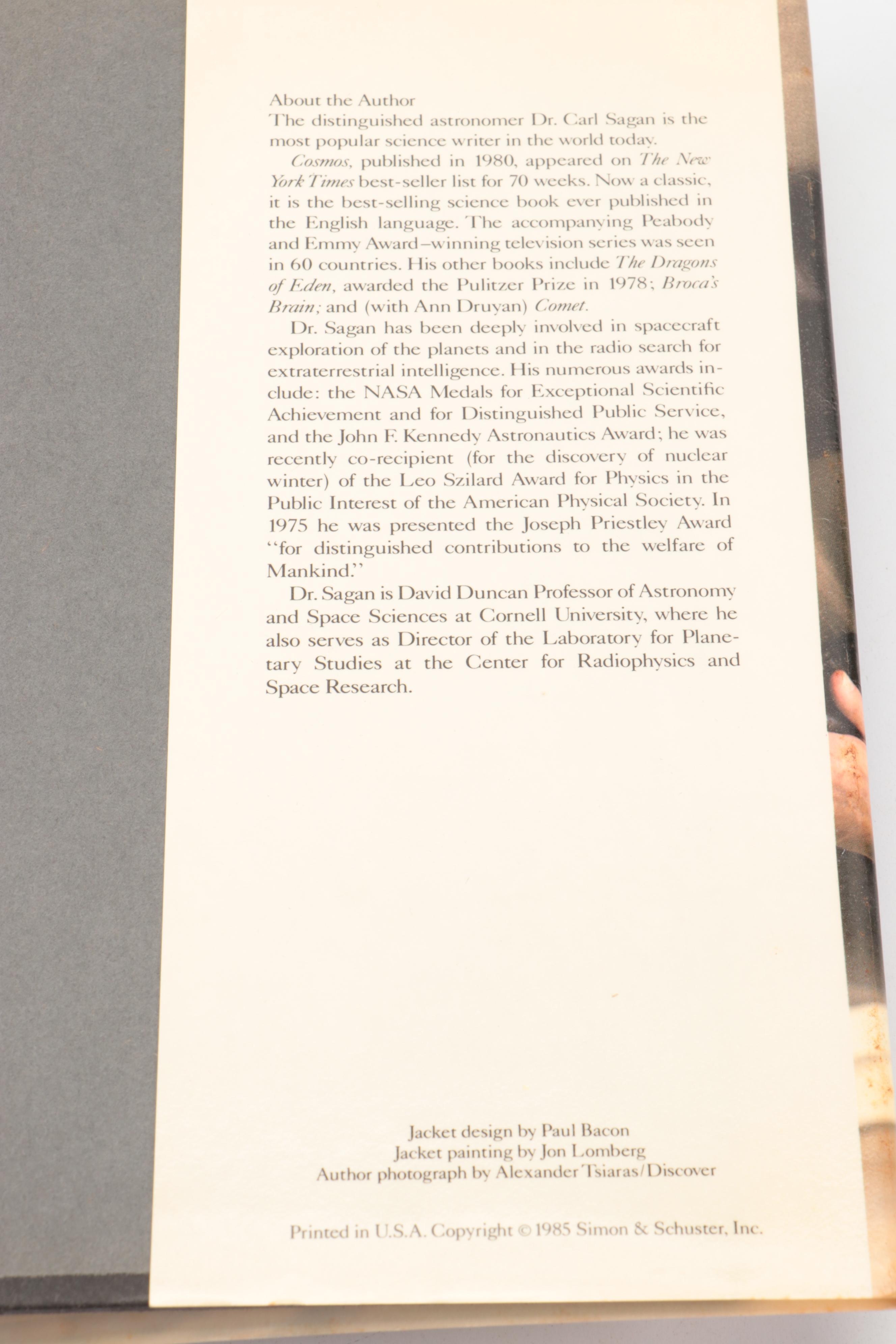 Second Printing "Contact" by Carl Sagan, 1985