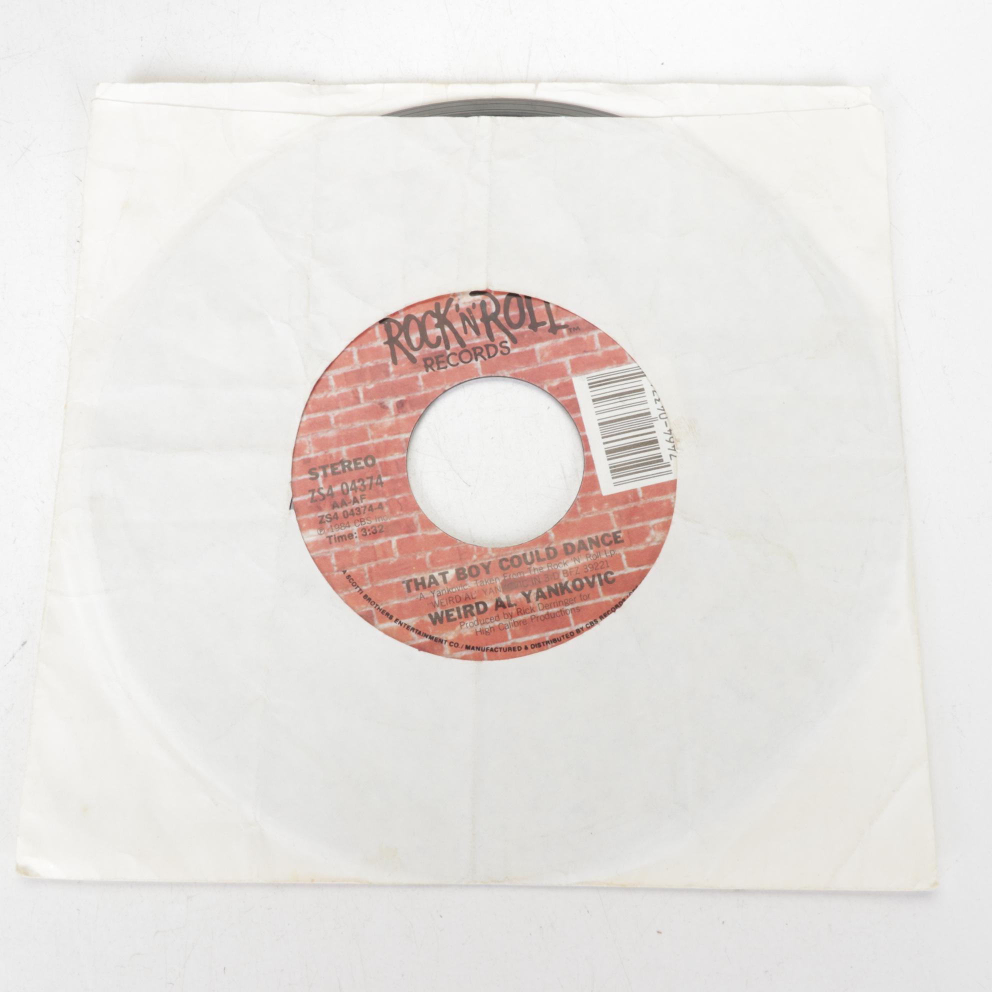 Madonna, Michael Jackson, Al Yankovich and More 45 RPMs with Carrying Case