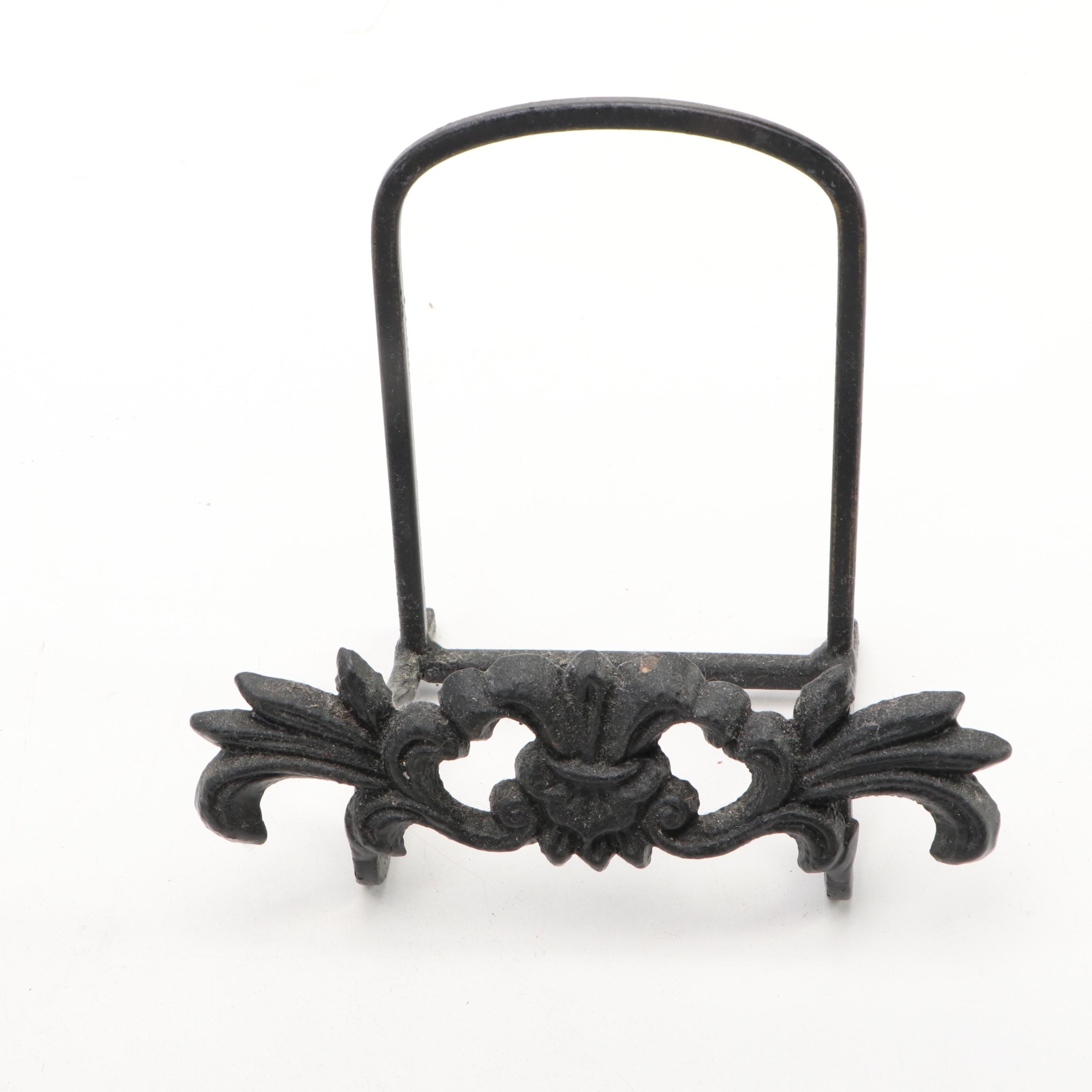 Motawi Tileworks "Riverscape" Ceramic Tile with Metal Stand