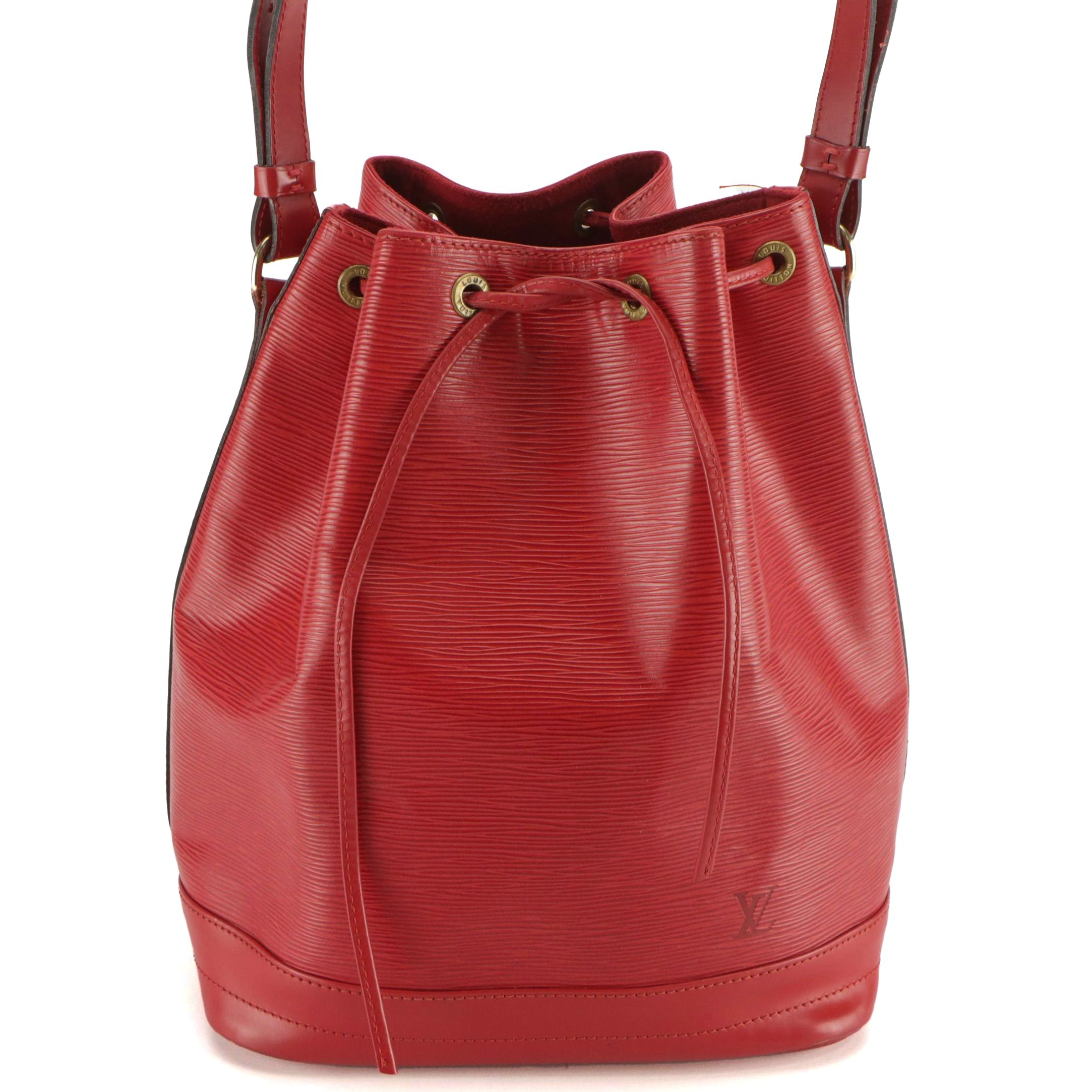 Louis Vuitton Noé Bag in Castilian Red Epi/Smooth Leather