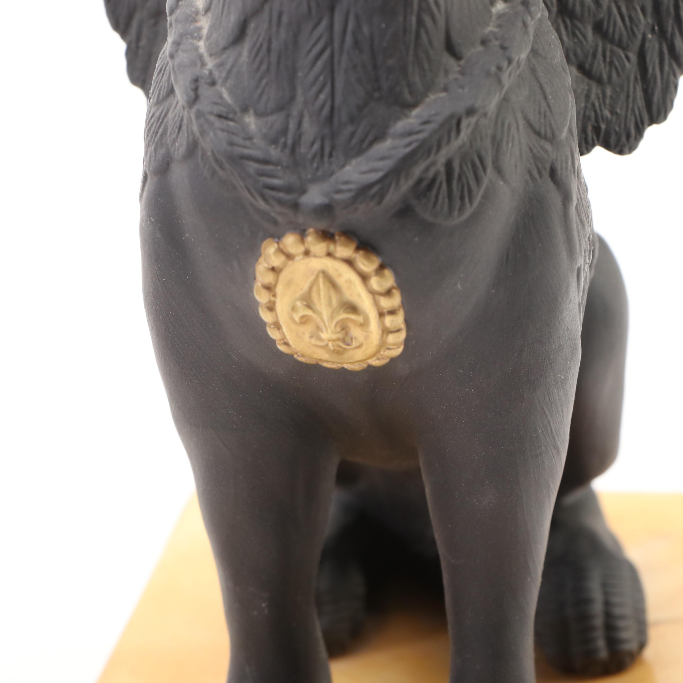 Pair of Chelsea House Port Royal Italian Porcelain Griffin Candlesticks