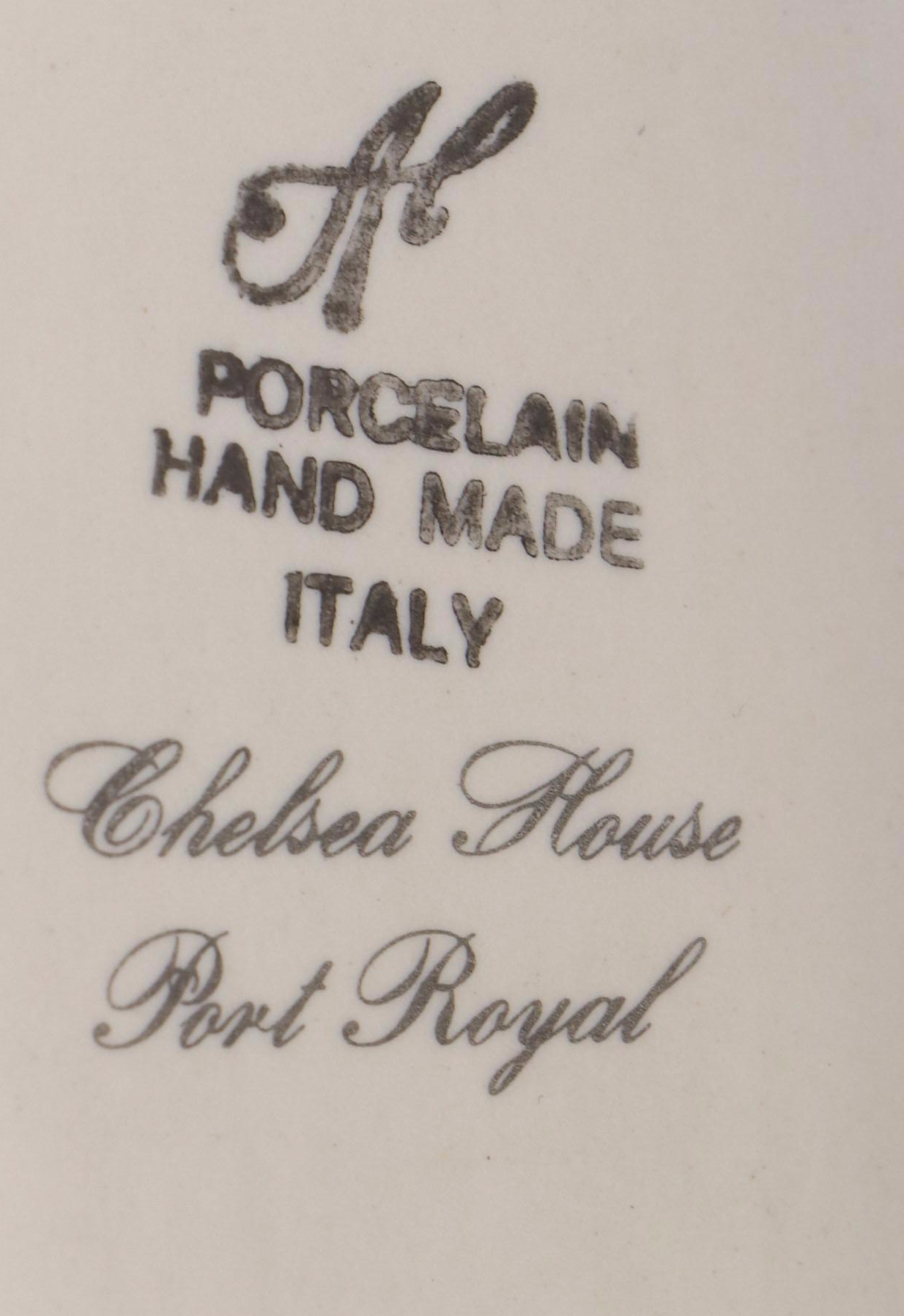 Pair of Chelsea House Port Royal Italian Porcelain Griffin Candlesticks