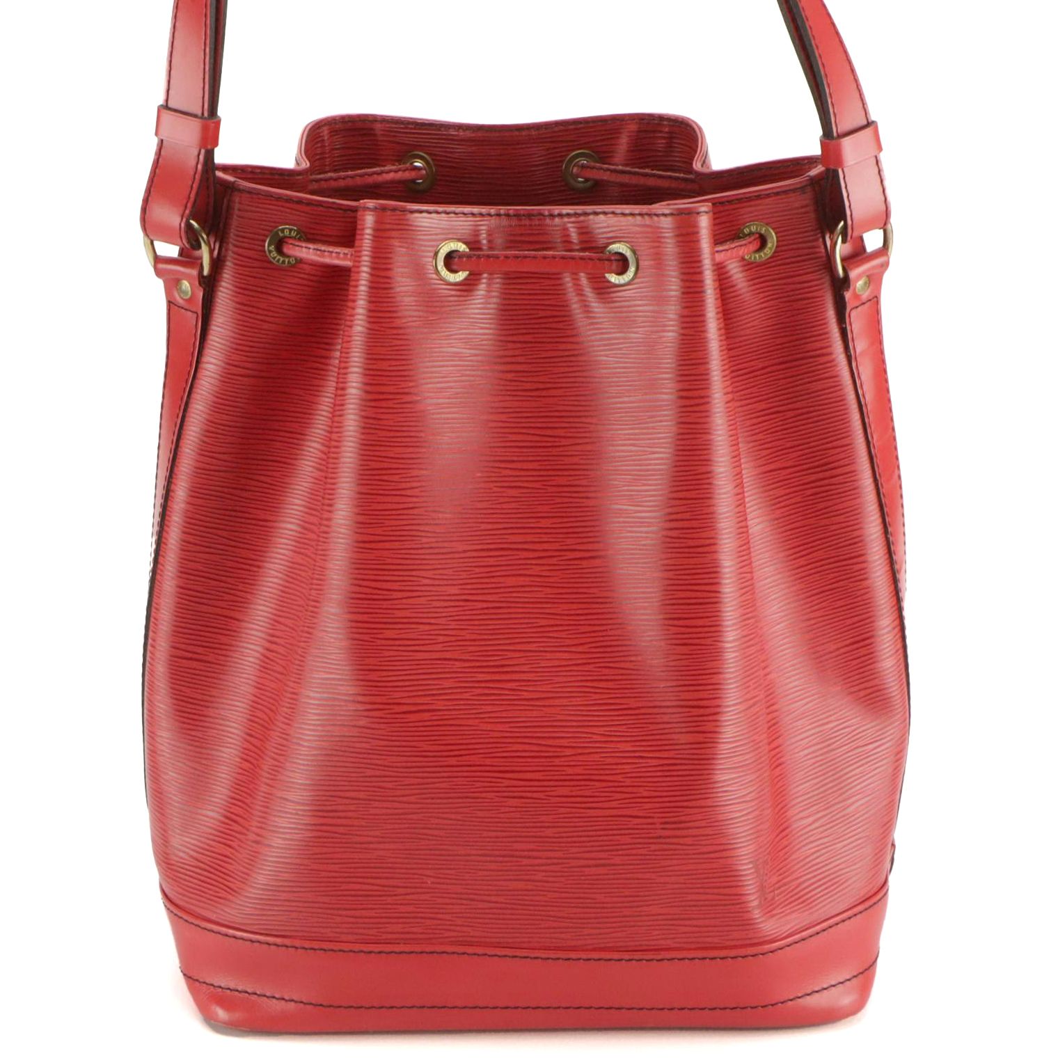 Louis Vuitton Noé Bag in Castilian Red Epi/Smooth Leather