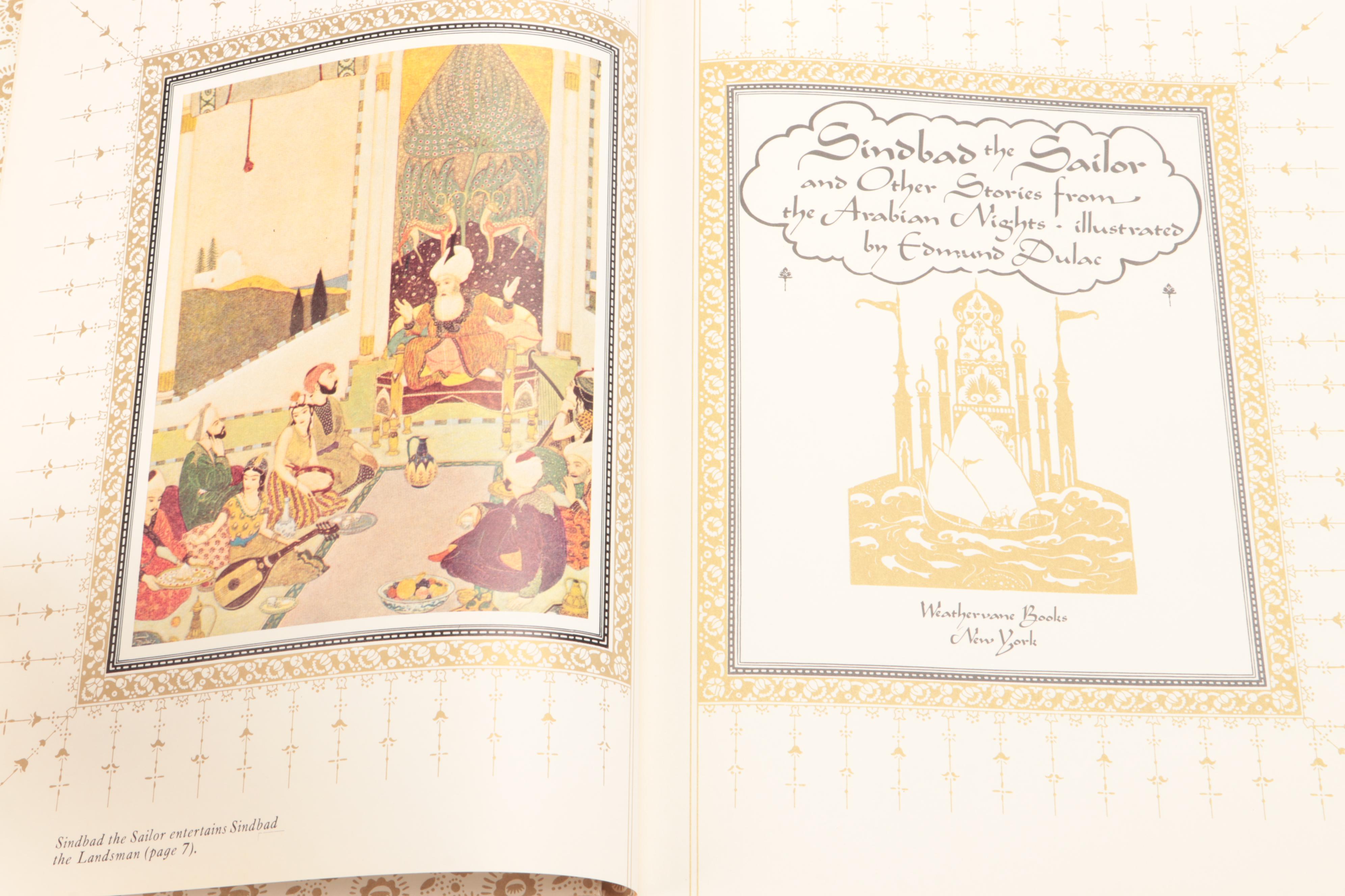 Edmund Dulac Illustrated "Sinbad the Sailor and Other Stories," 1978