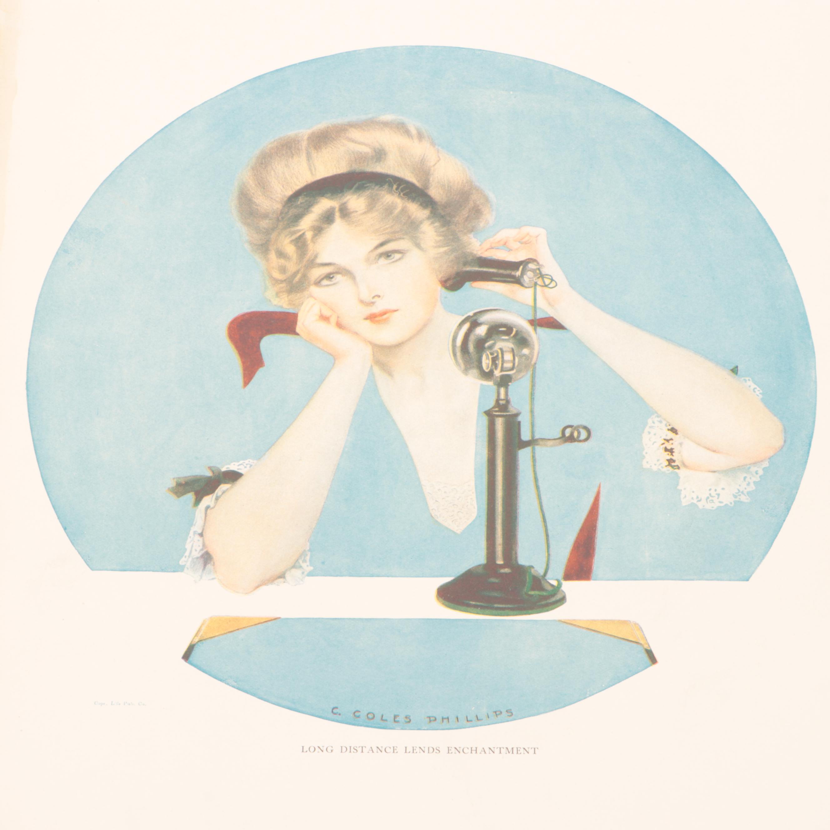 Illustrated "A Gallery of Girls" by Coles Phillips, Early 20th Century