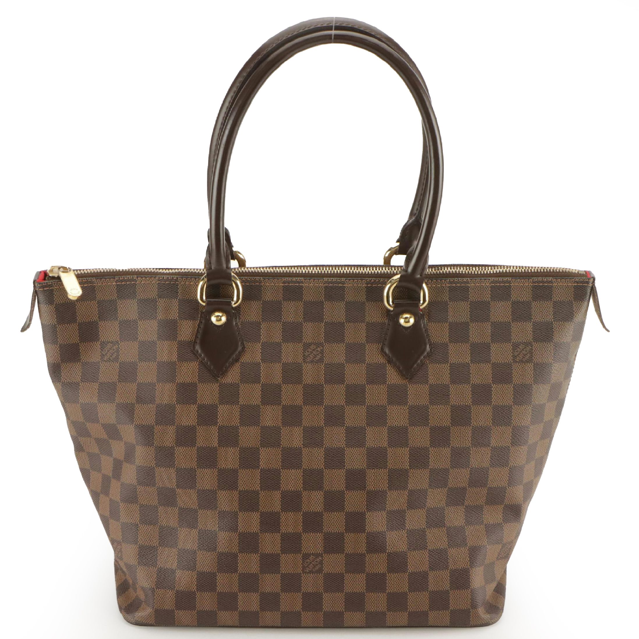 Louis Vuitton Saleya Tote in Damier Ebene Canvas and Leather Trim