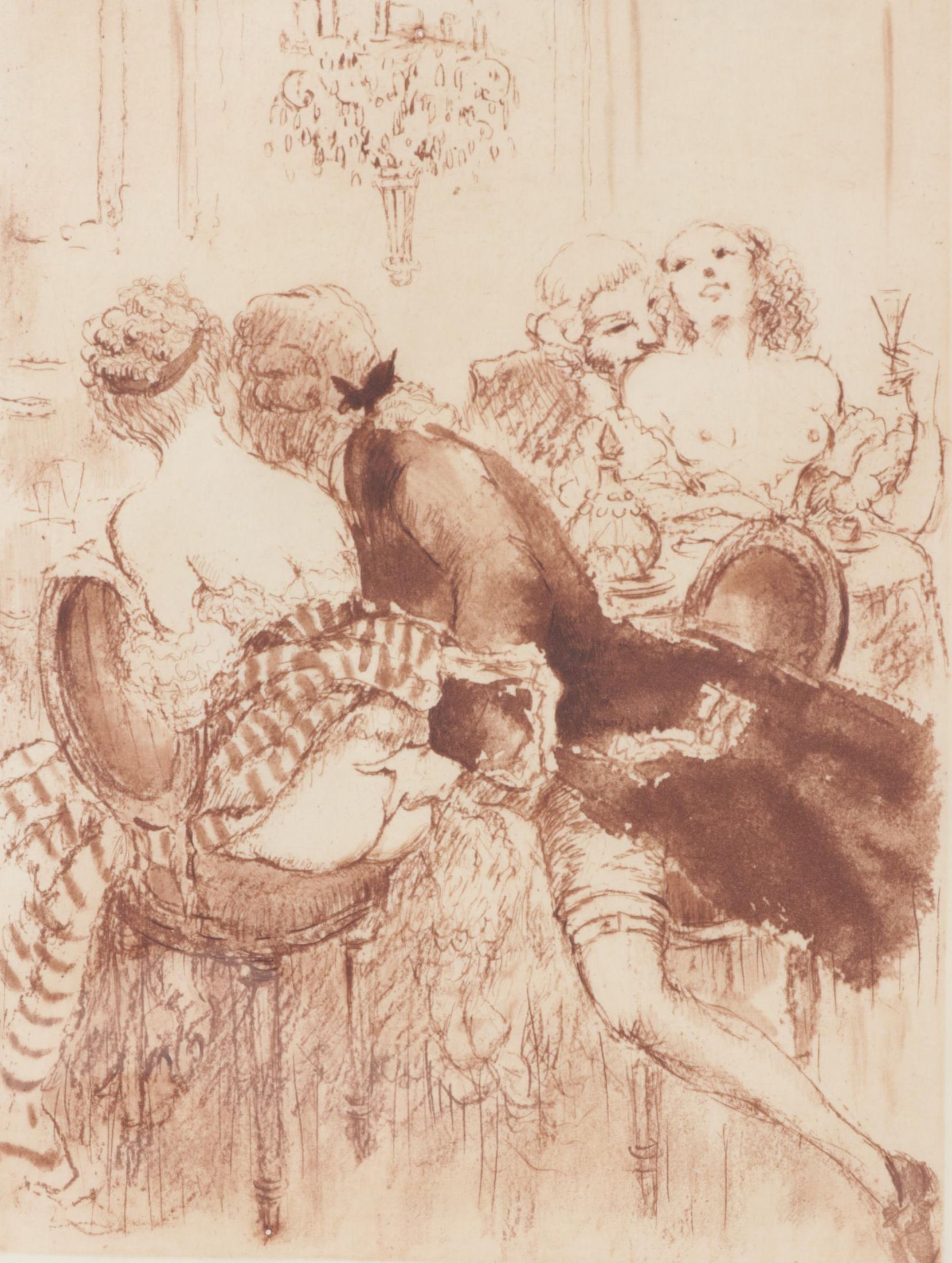 Louis Icart Erotic Etching from "Felicia ou Mes Fredaines"