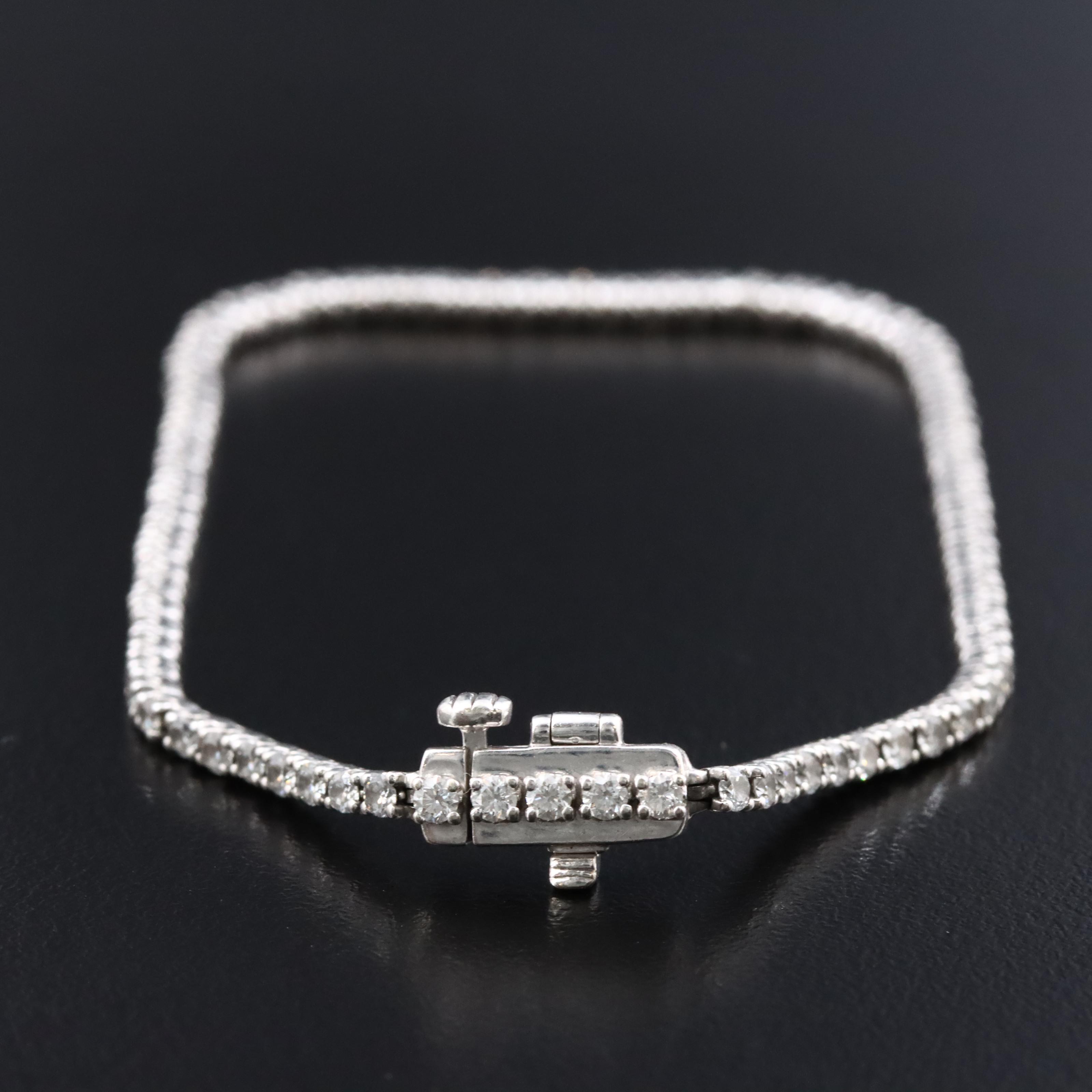10K 2.00 CTW Lab Grown Diamond Line Bracelet