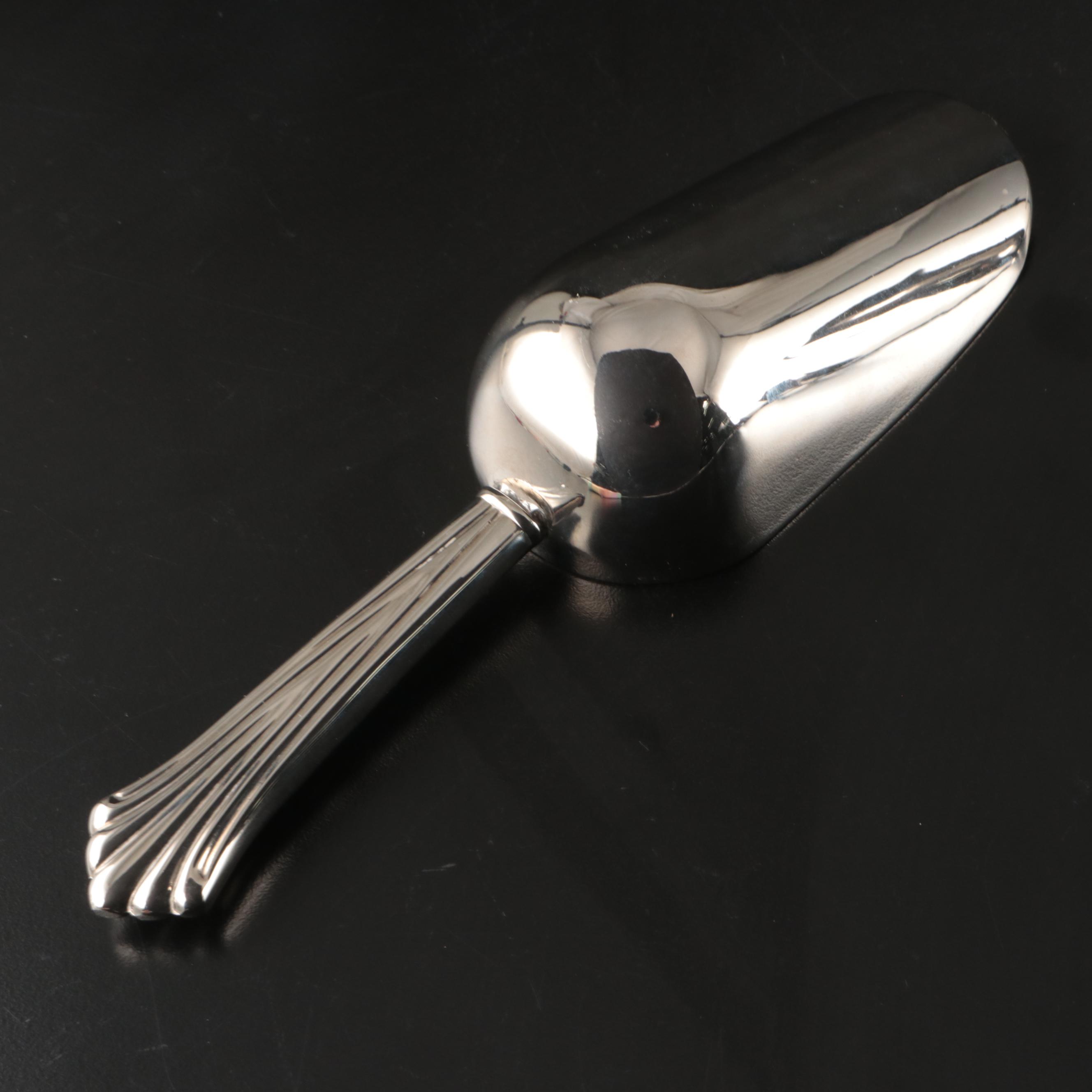 Georgian Style Cobalt Glass Lined Mustard Jar with Other Silver Plate Serveware