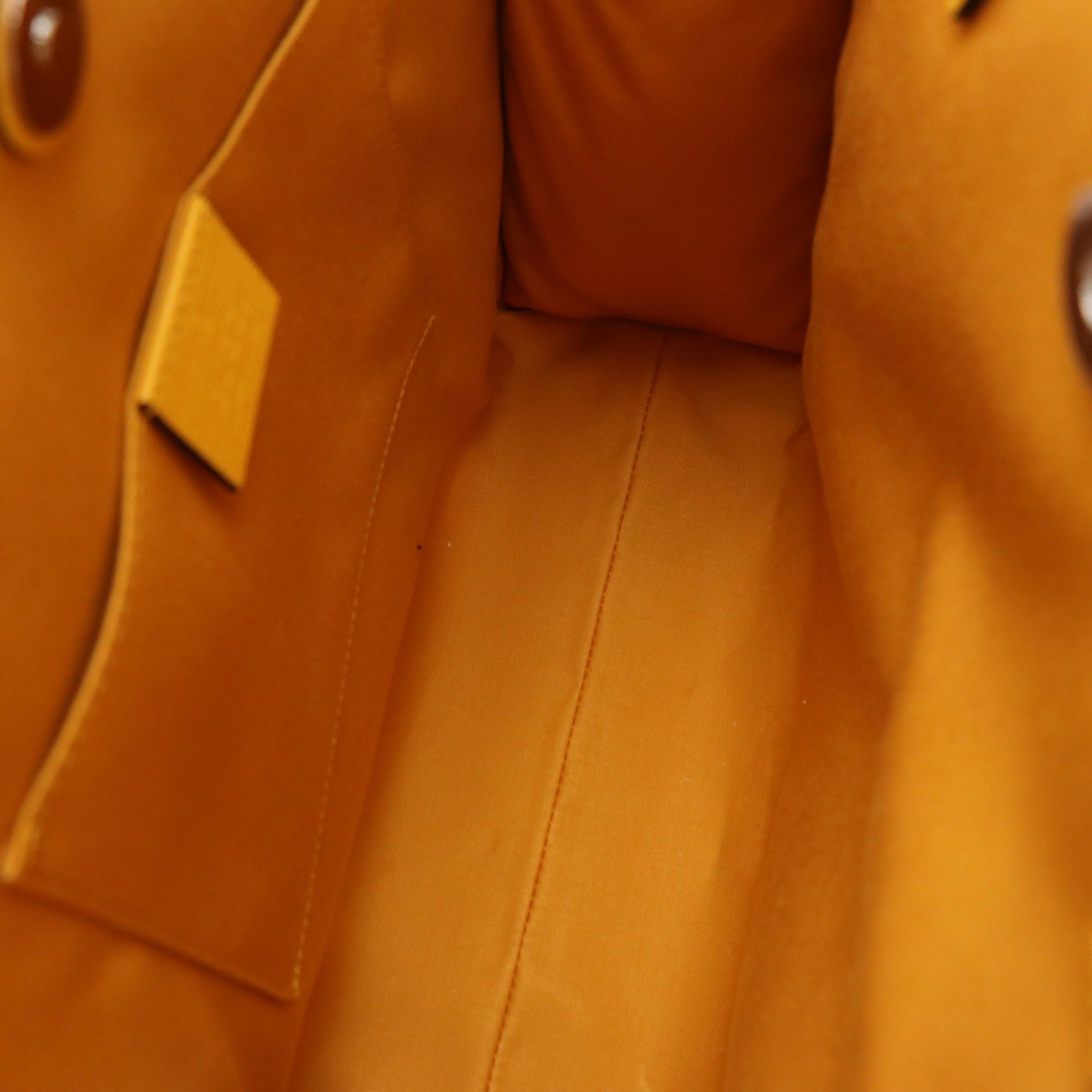 Gucci Kid's Tote in Red/Blue Peace Sign GG Canvas and Yellow Leather Trim