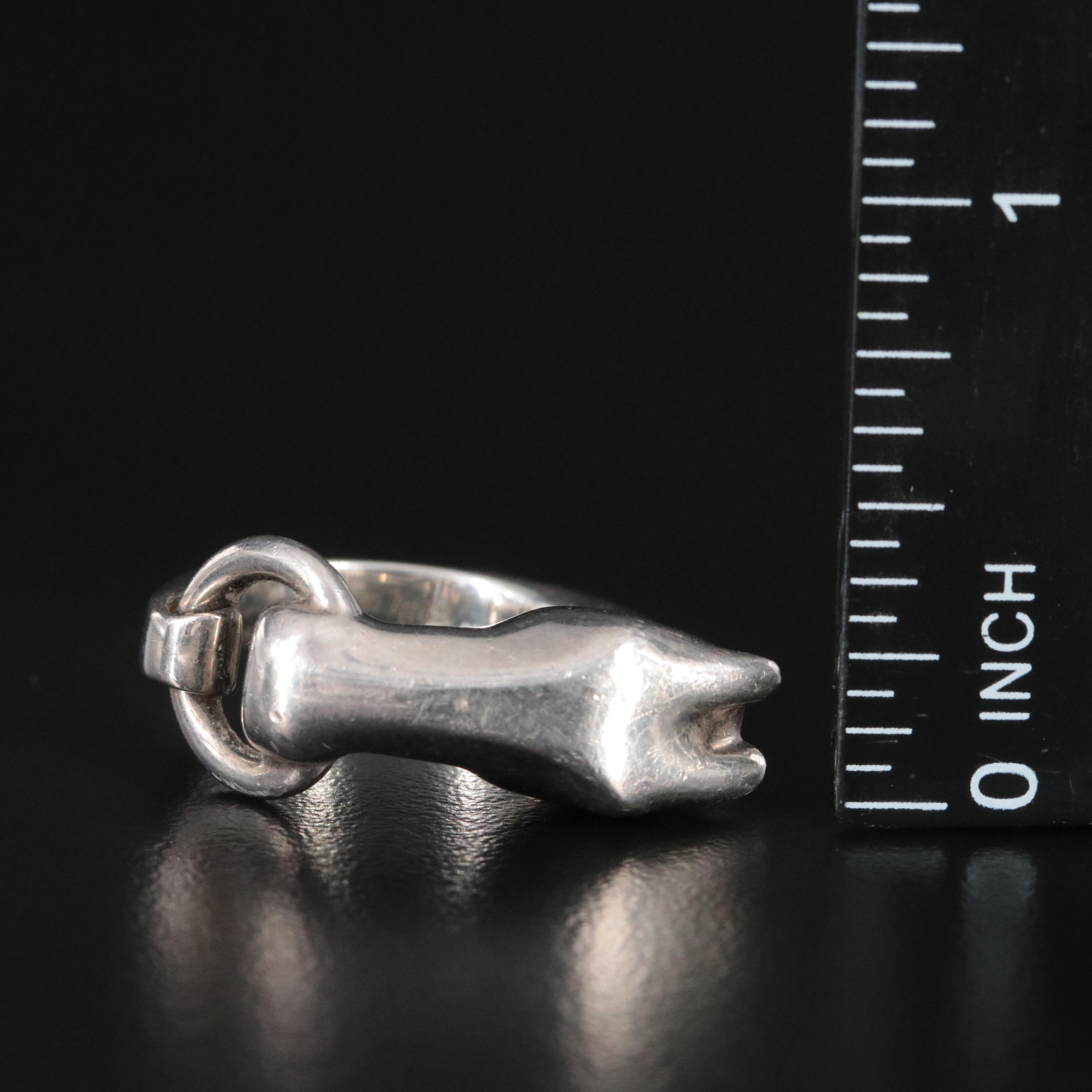Hermès Galop Sterling Horse Head Ring